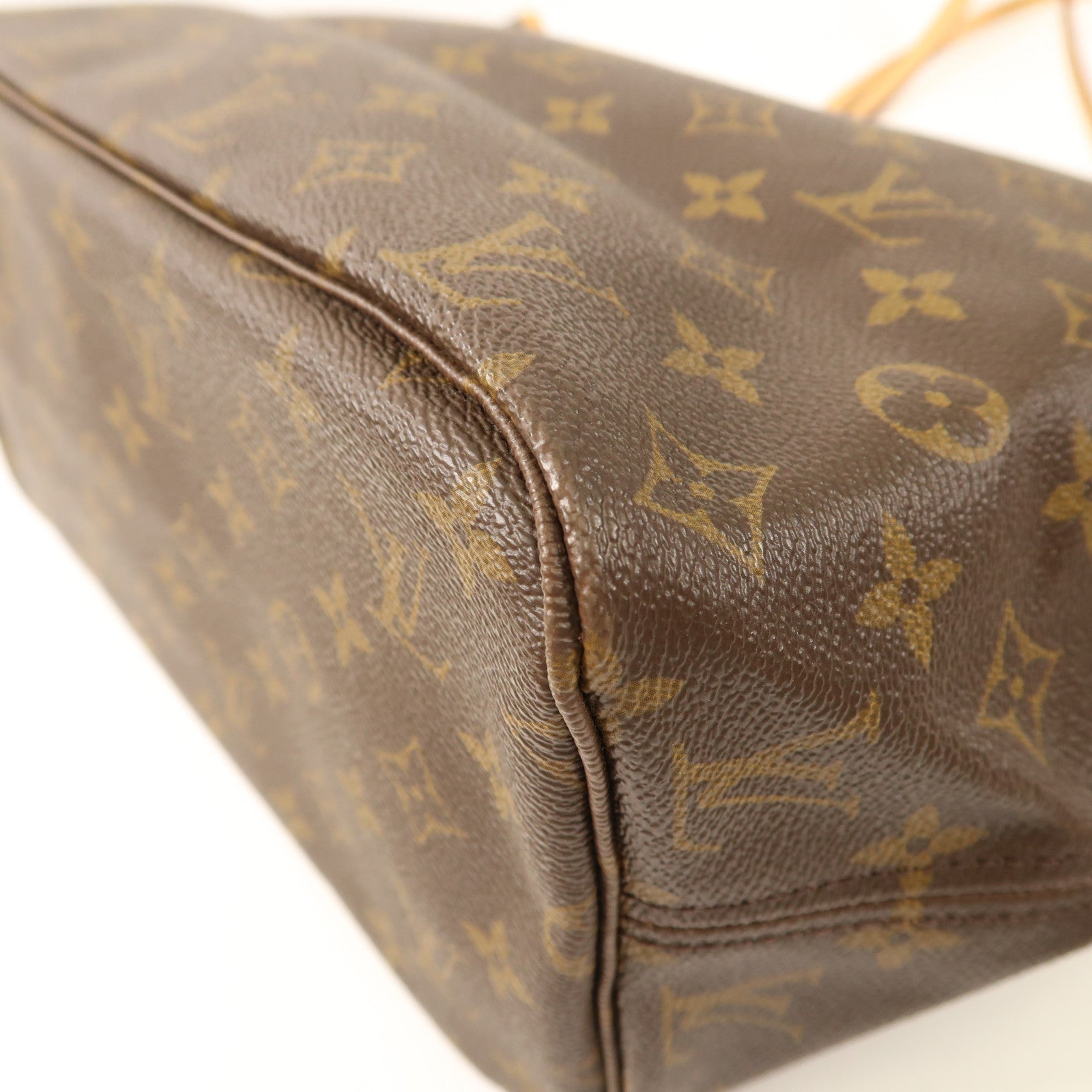 LOUIS VUITTON Monogram Neverfull MM金扣手挽袋