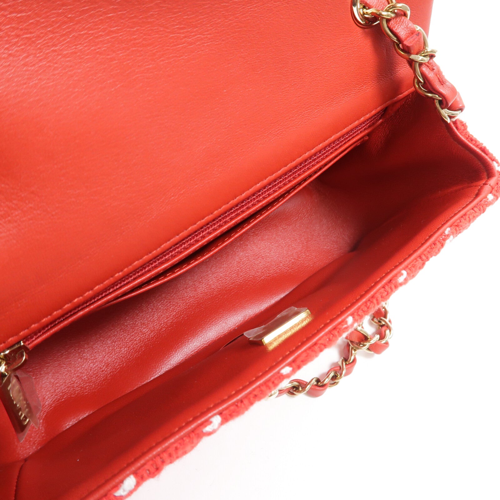 CHANEL Tweed Mini Flap鏈帶肩背袋