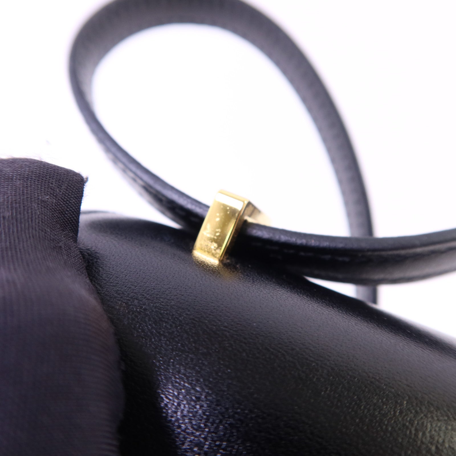 HERMES Box Calf皮革Constance Mini金扣肩背袋Noir