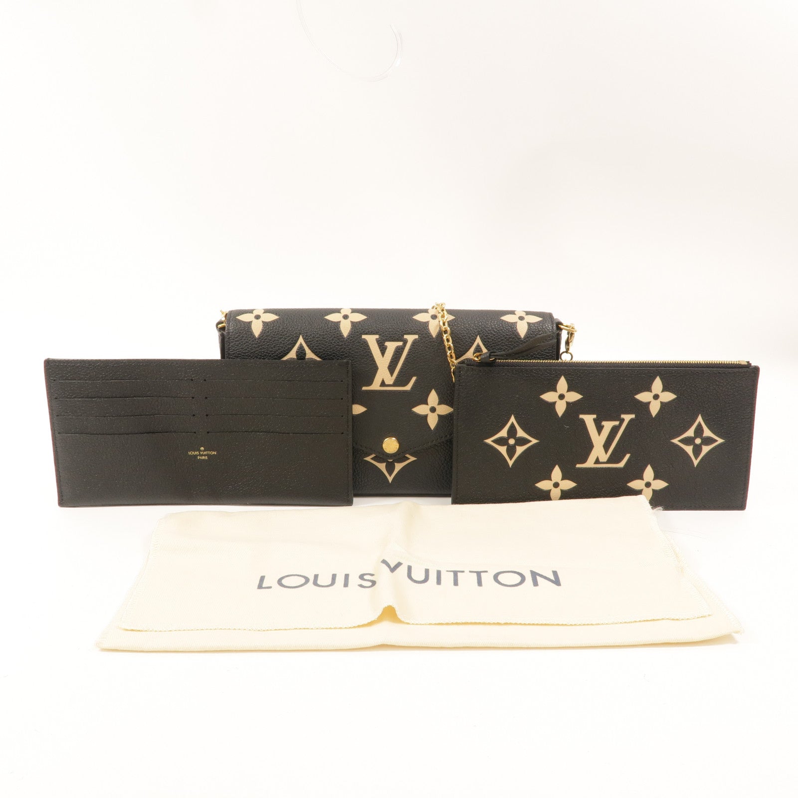 LOUIS VUITTON Monogram Empreinte Pochette Felicie鏈帶肩背袋