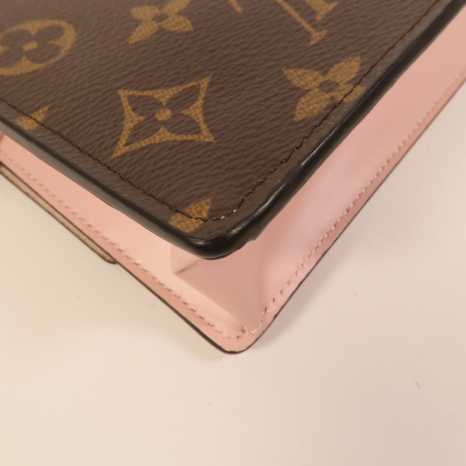 LOUIS VUITTON Monogram Flore Chain Wallet金扣鏈帶肩背袋