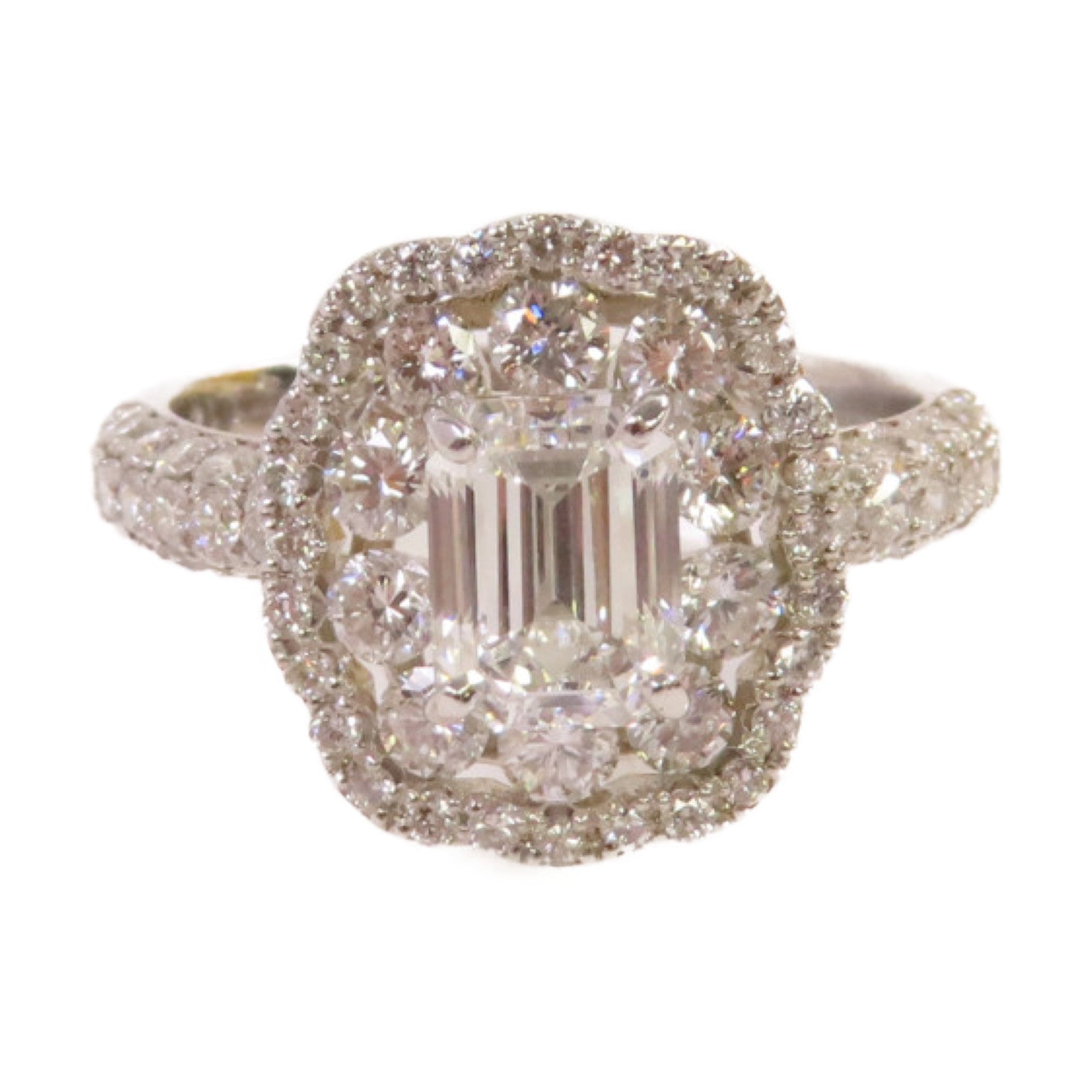 JEWELRY PT900鉑金/1.020ct鑽石/1.14ct鑽石Diamond Ring戒指US#5.5