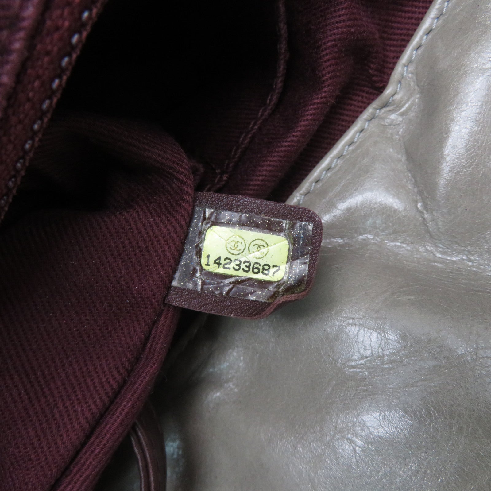 CHANEL 【激減優惠】菱格牛皮皮革Shoulder Tote銀扣手挽袋灰色