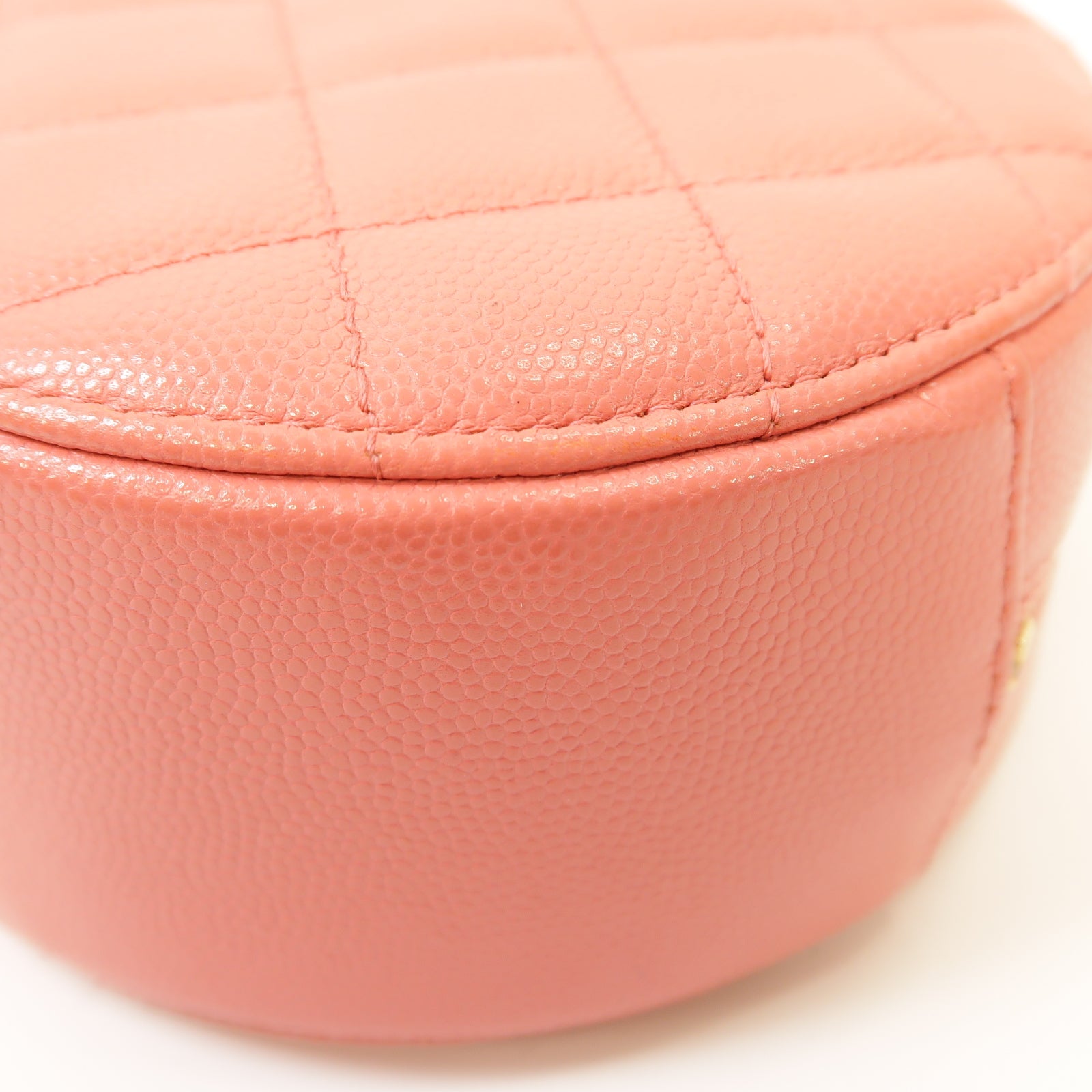 CHANEL 【激減優惠】菱格Caviar皮革Chain Shoulder Bag金扣鏈帶肩背袋粉紅色