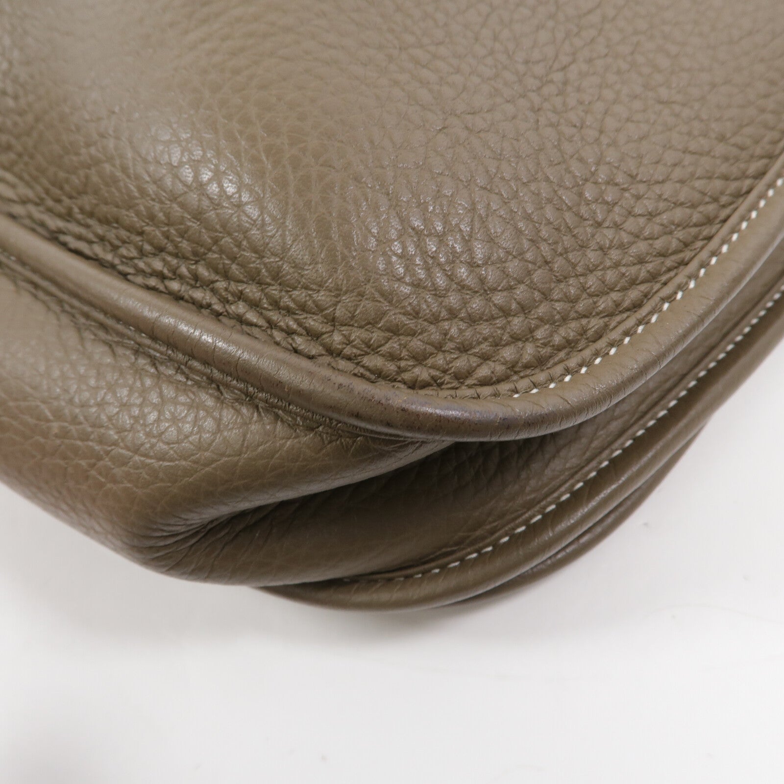 HERMES Clemence皮革Evelyne PM肩背袋Etoupe