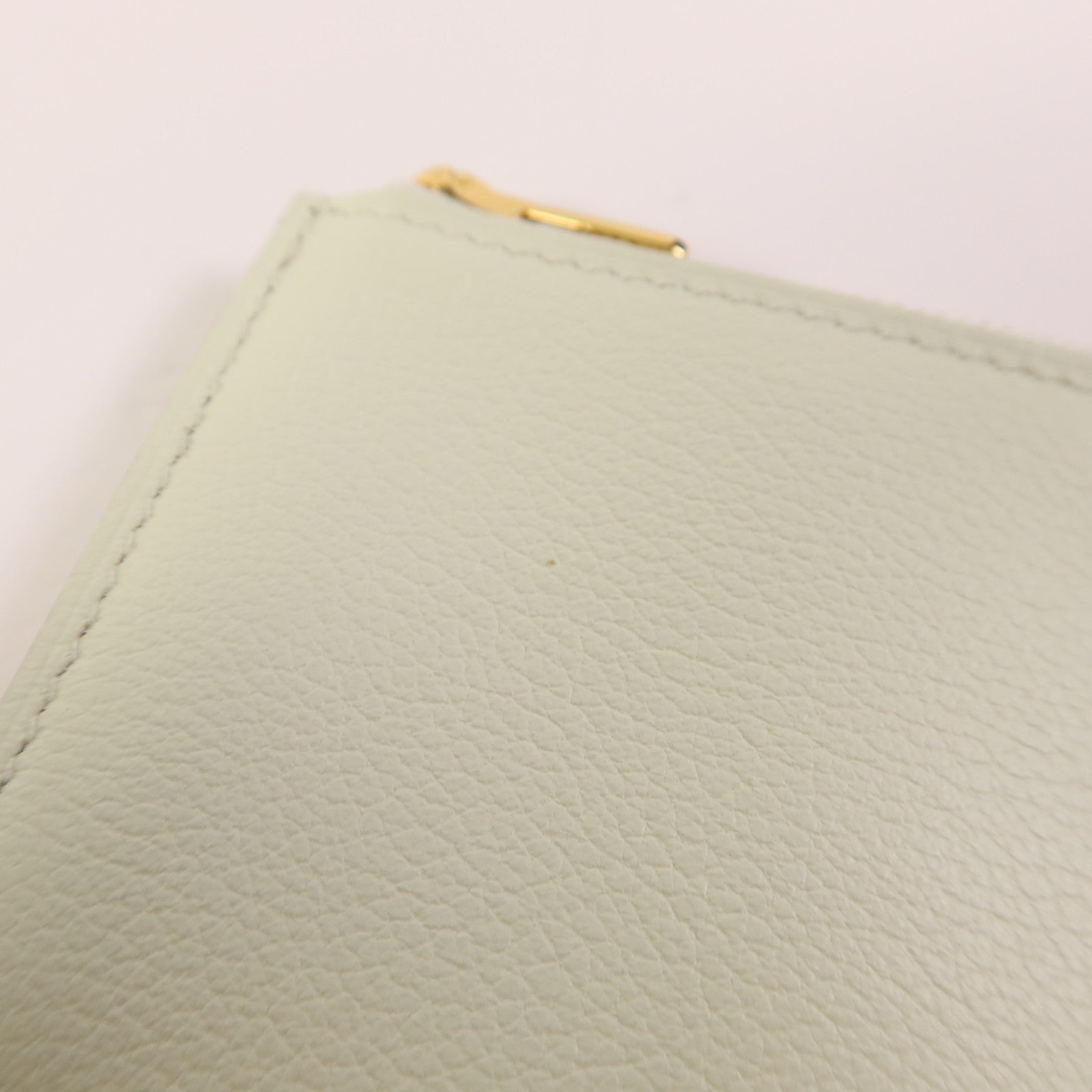 HERMES Evercolor皮革Roulis Slim金扣手拿包Gold