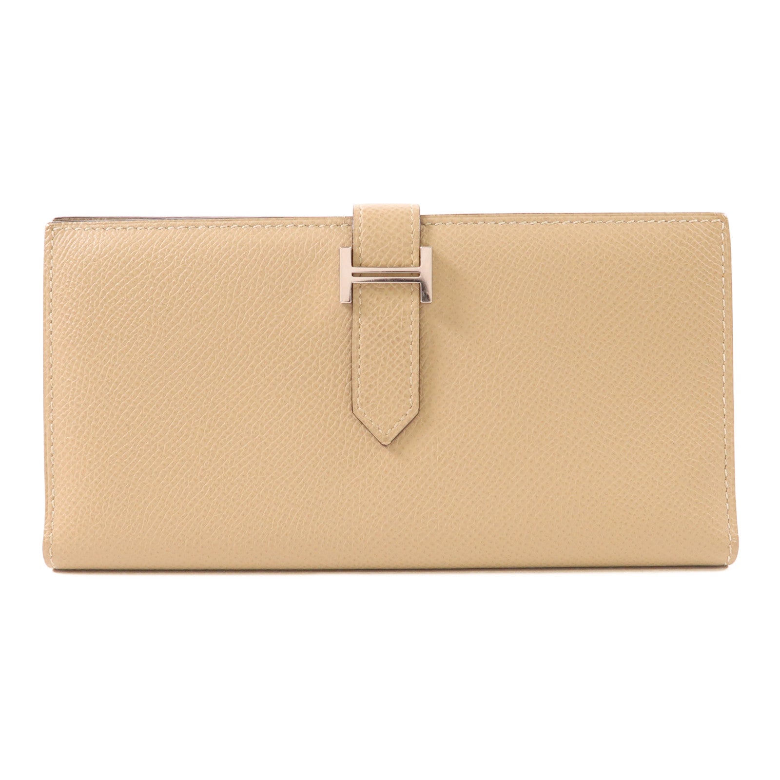 HERMES Epsom皮革Bearn Wallet銀扣長錢包Trench