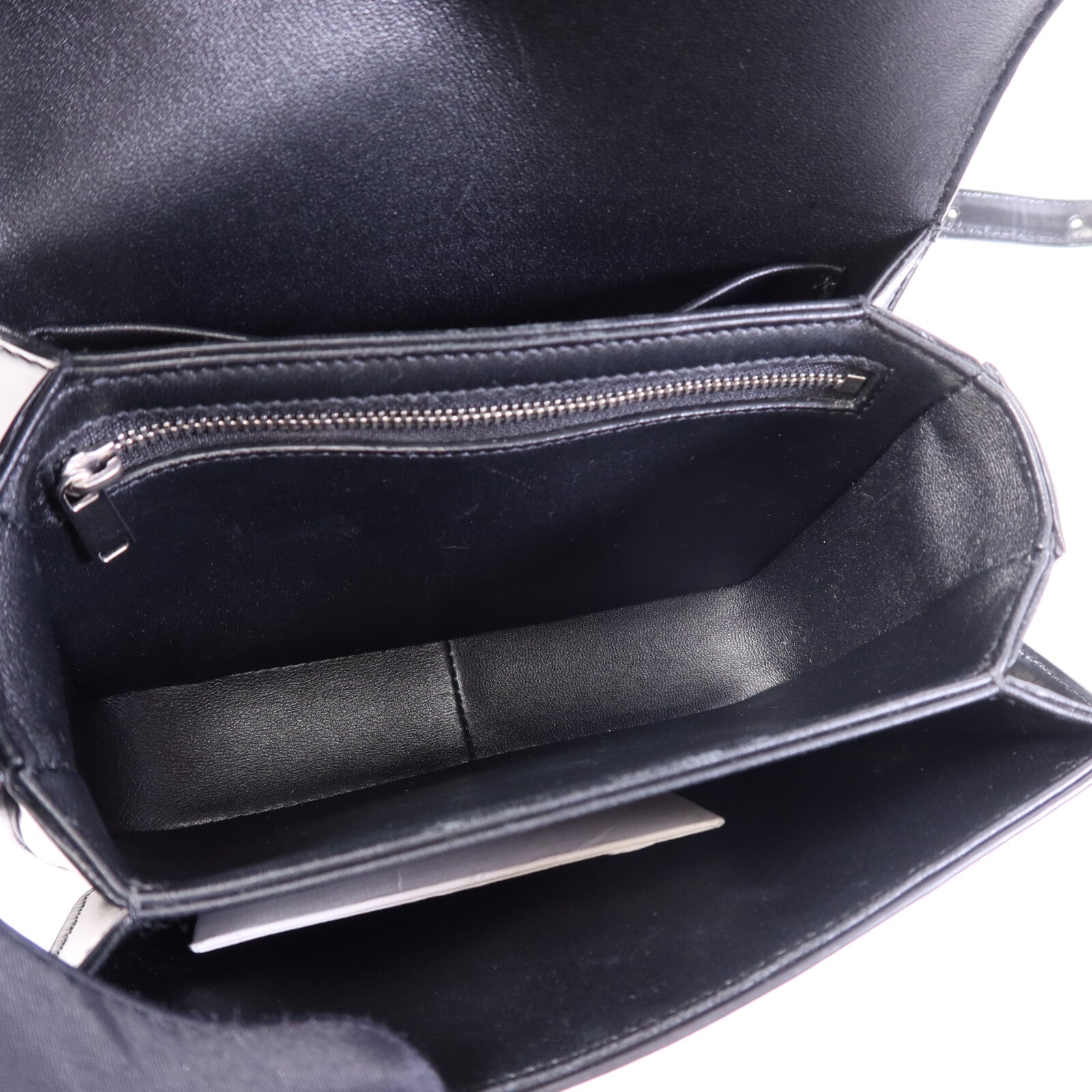 CELINE 牛皮皮革Teen Troimphe銀扣肩背袋
