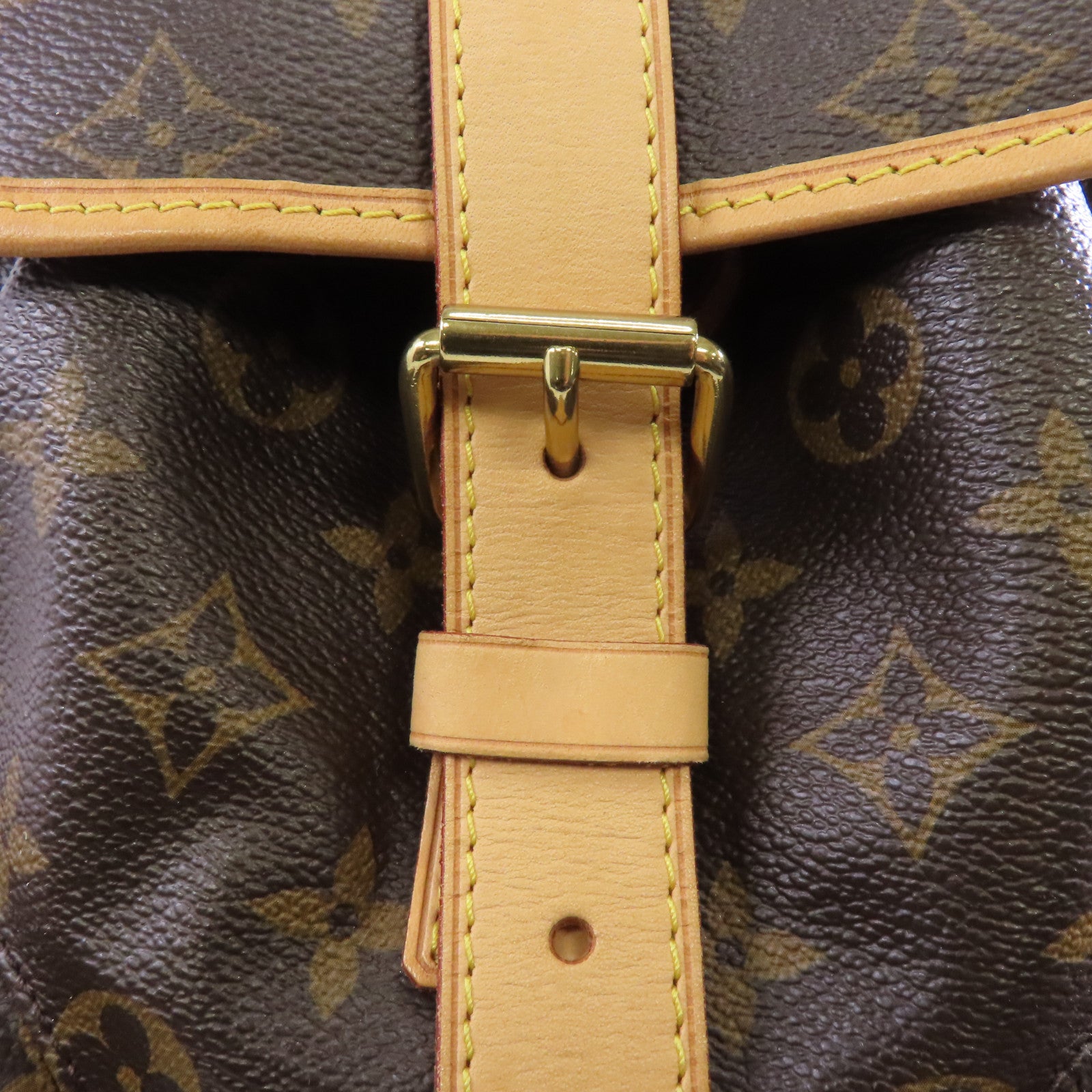 LOUIS VUITTON Monogram Bosphore金扣背包棕色
