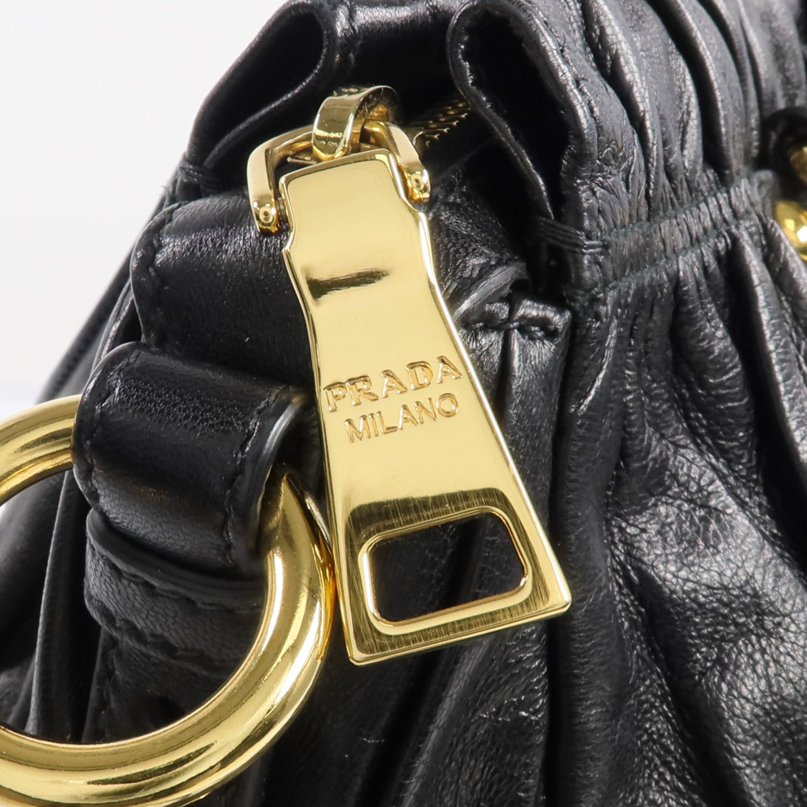 PRADA 羊皮皮革2 Way Shoulder金扣手挽肩背兩用袋