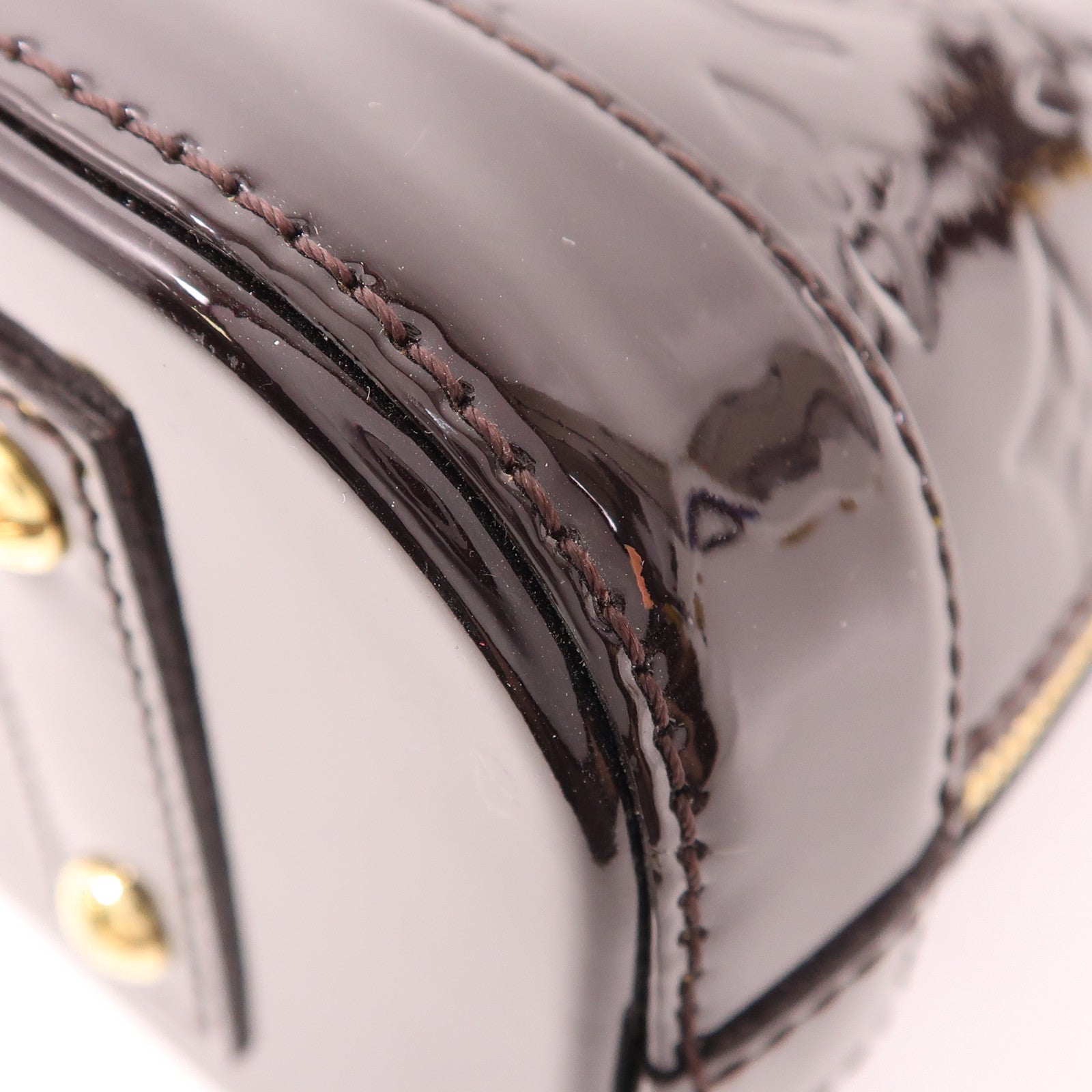 LOUIS VUITTON Vernis Alma BB金扣手挽肩背兩用袋