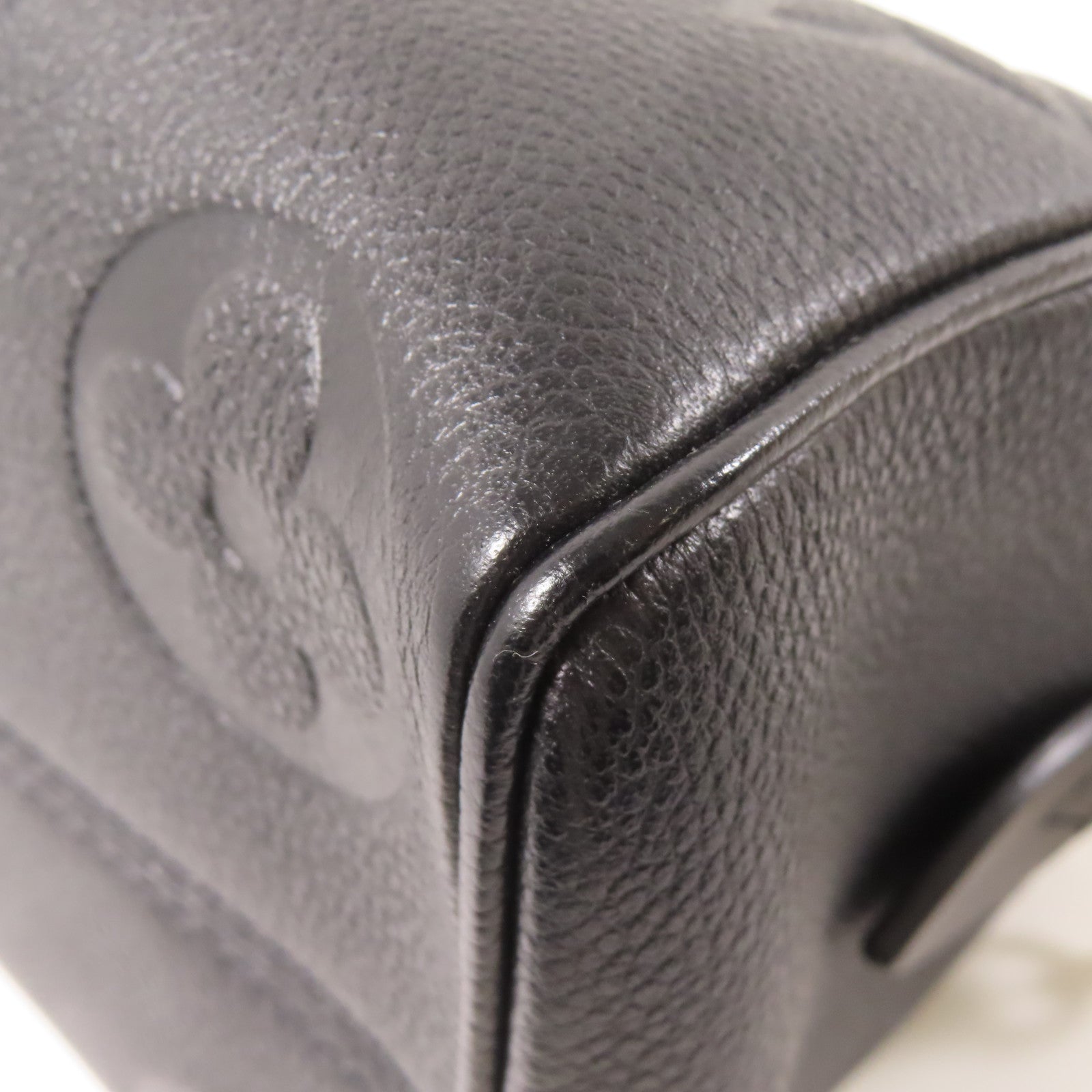 LOUIS VUITTON Monogram Empreinte Speedy Bandouliere 20金扣手挽肩背兩用袋黑色