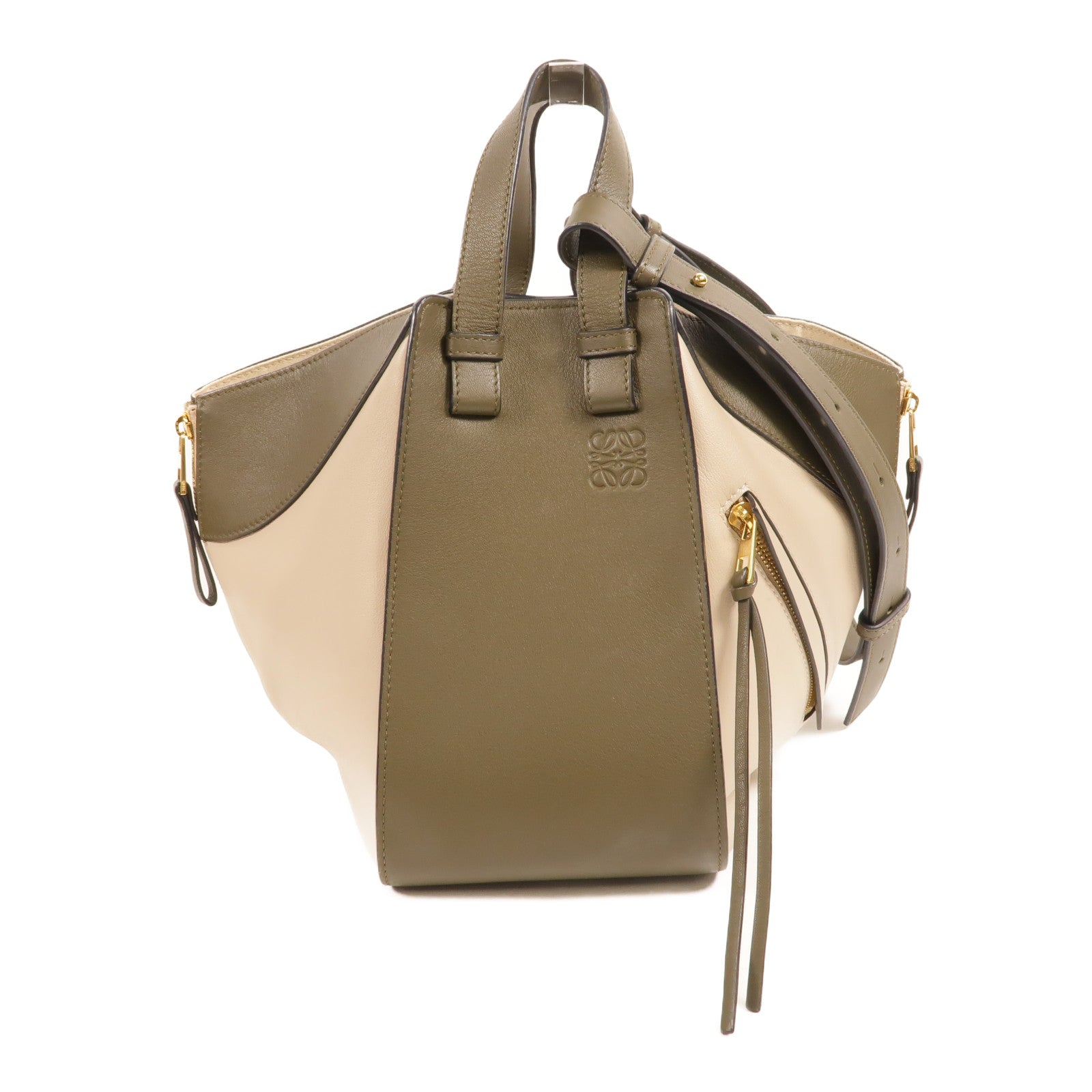 LOEWE 牛皮皮革Hammock Medium手挽肩背兩用袋