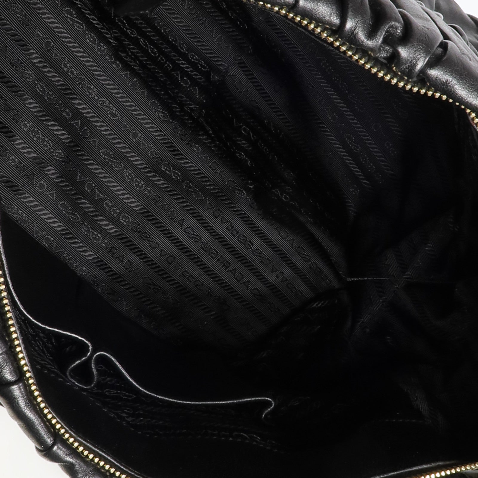 PRADA 羊皮皮革2 Way Shoulder金扣手挽肩背兩用袋