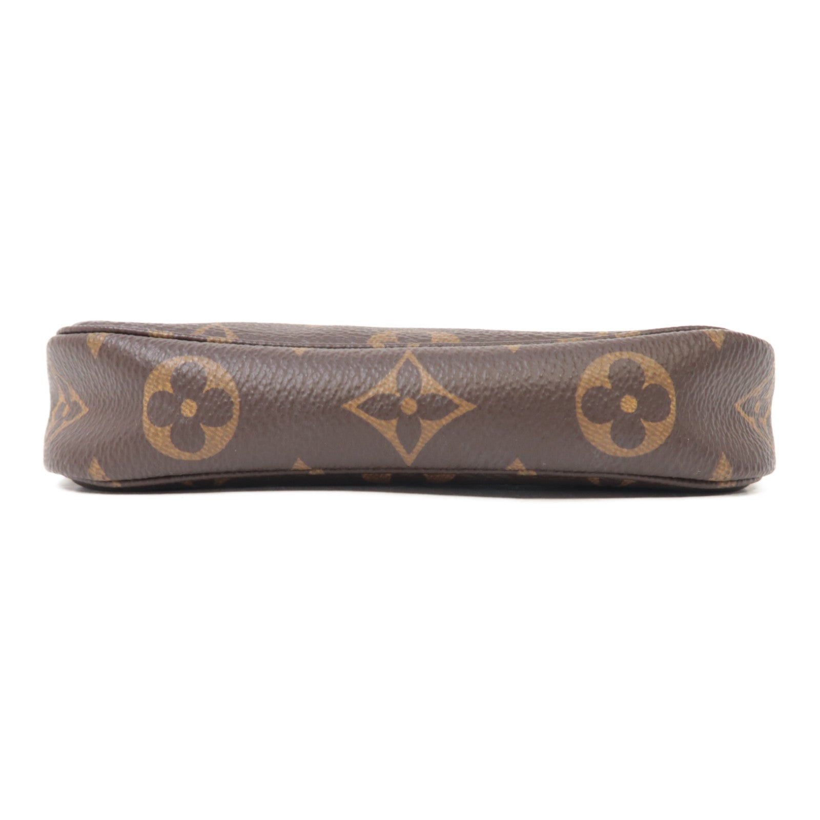 LOUIS VUITTON Monogram Mini Pochette Accessoires金扣手挽袋啡色