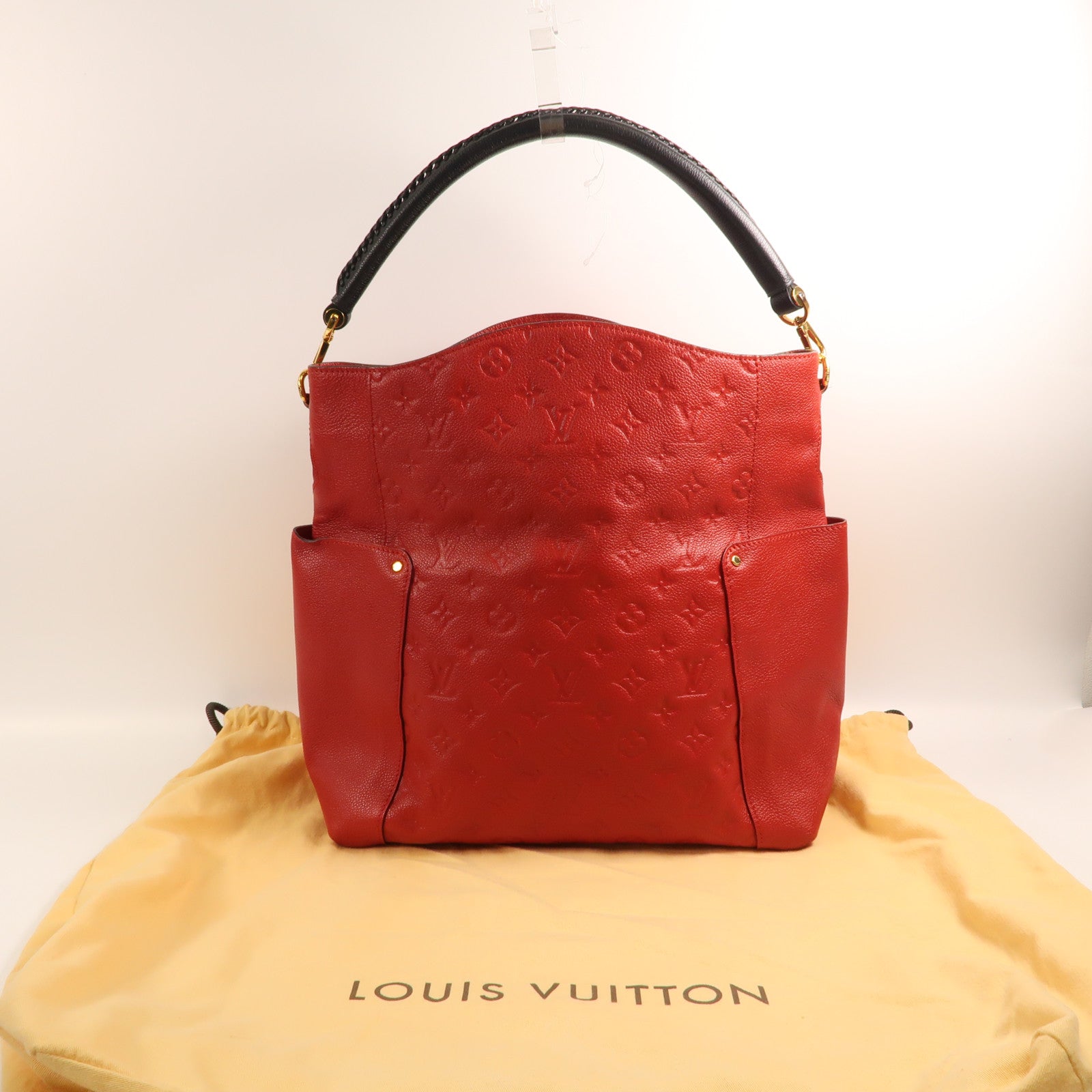 LOUIS VUITTON Monogram Empreinte Bagatelle金扣肩背袋