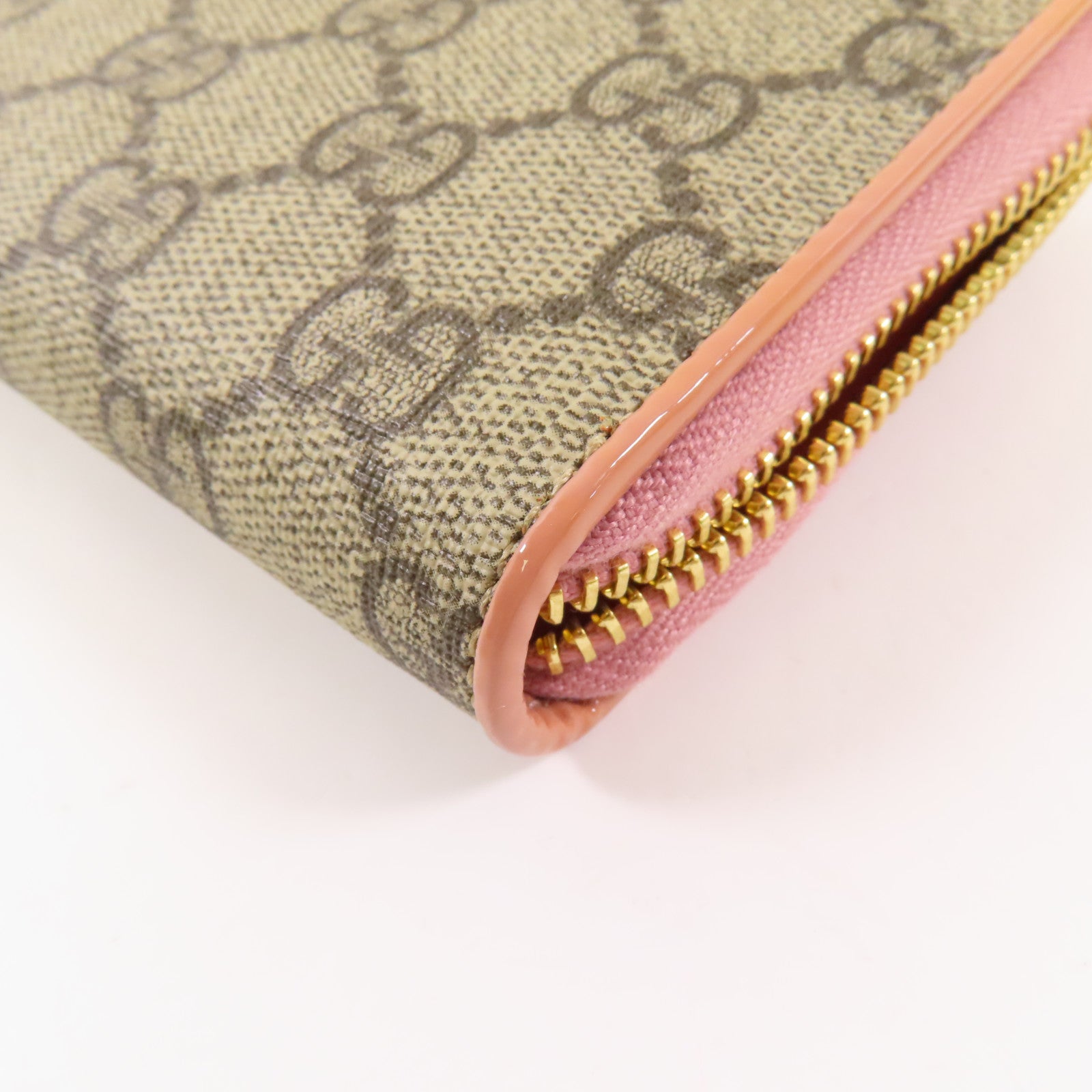 GUCCI 塗層帆布Long Wallet金扣長錢包