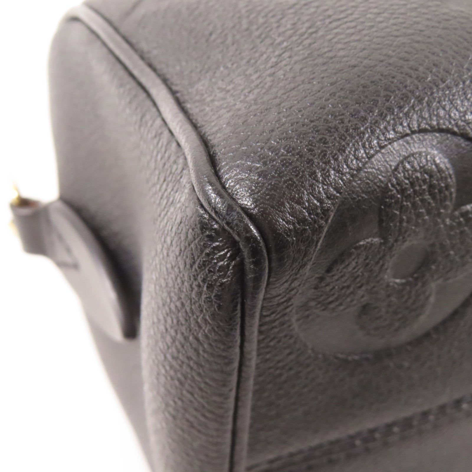 LOUIS VUITTON Monogram Empreinte Speedy Bandouliere 20金扣手挽肩背兩用袋黑色