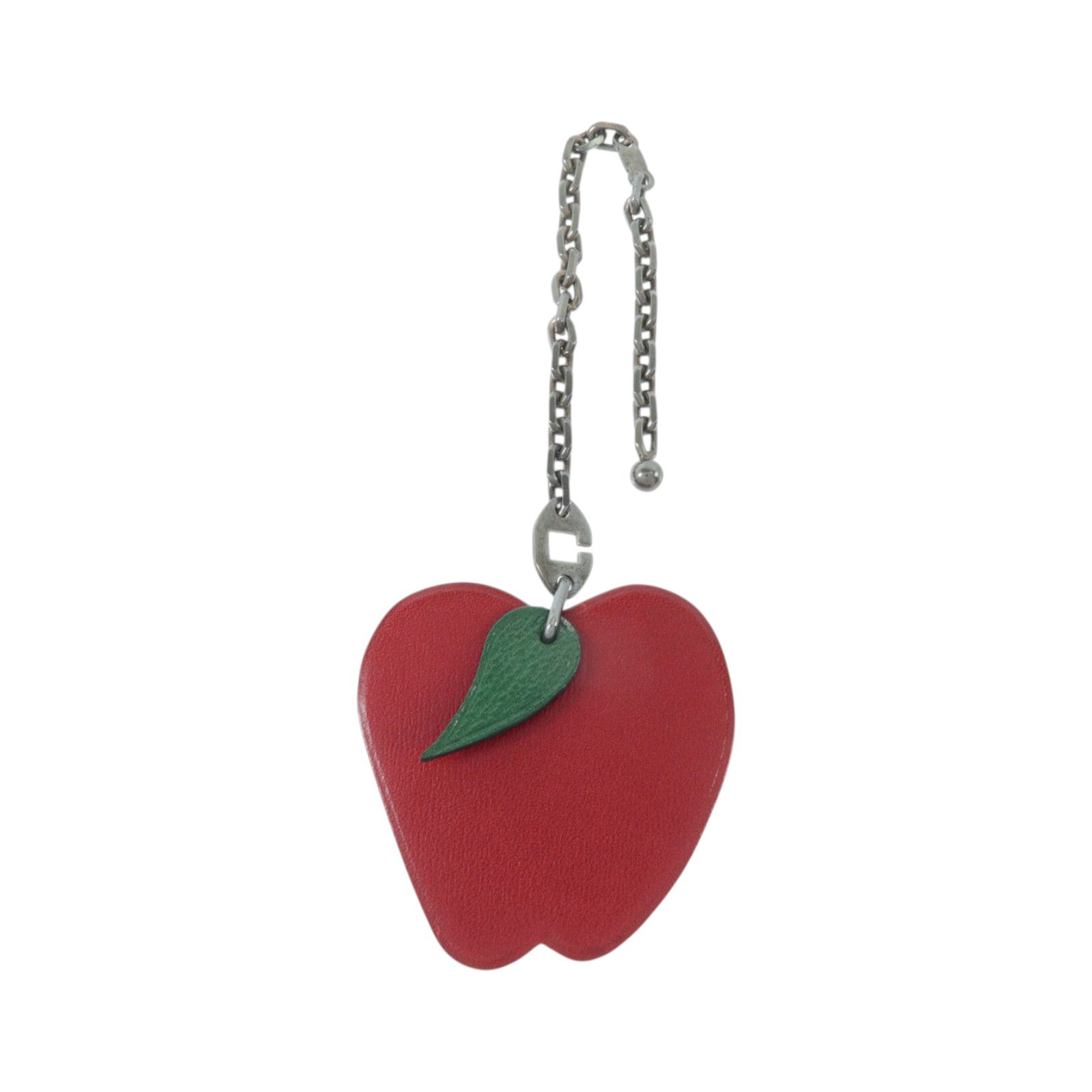 HERMES BOX皮革Apple Charm掛飾