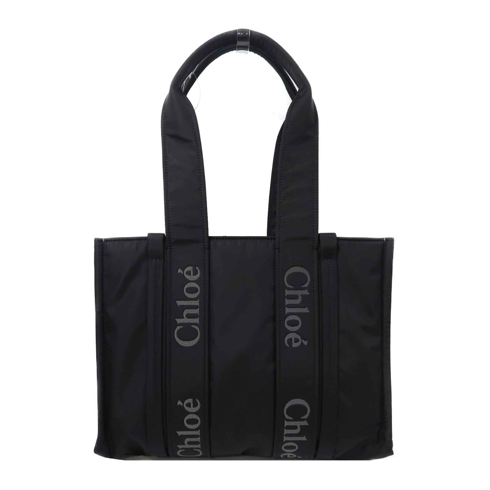 Chloe 尼龍Woody Tote Bag Medium手挽袋黑色