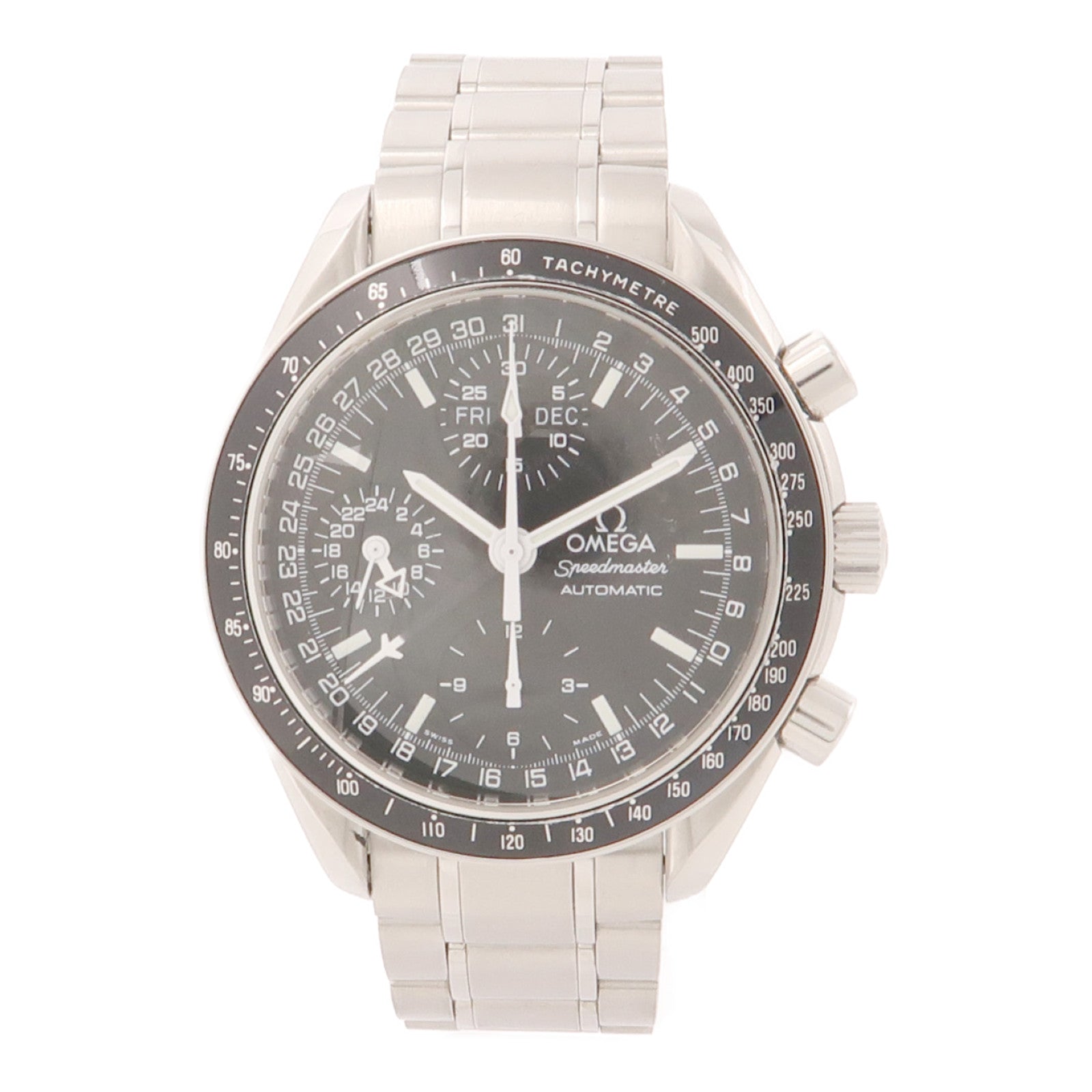 OMEGA Speedmaster Day Date不鏽鋼手錶自動機芯黑色