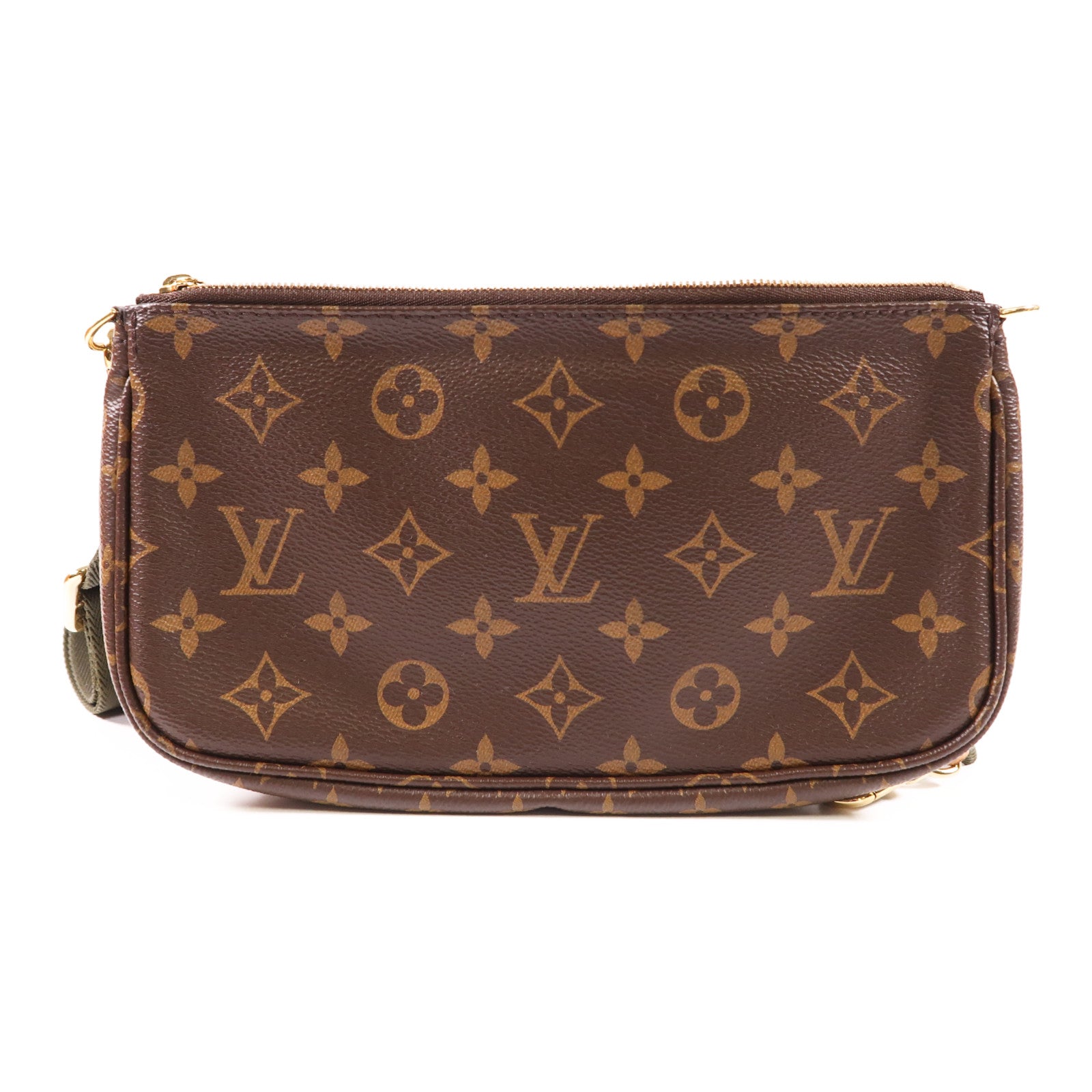 LOUIS VUITTON Monogram Multi Pochette Accessoires金扣鏈帶手挽肩背兩用袋