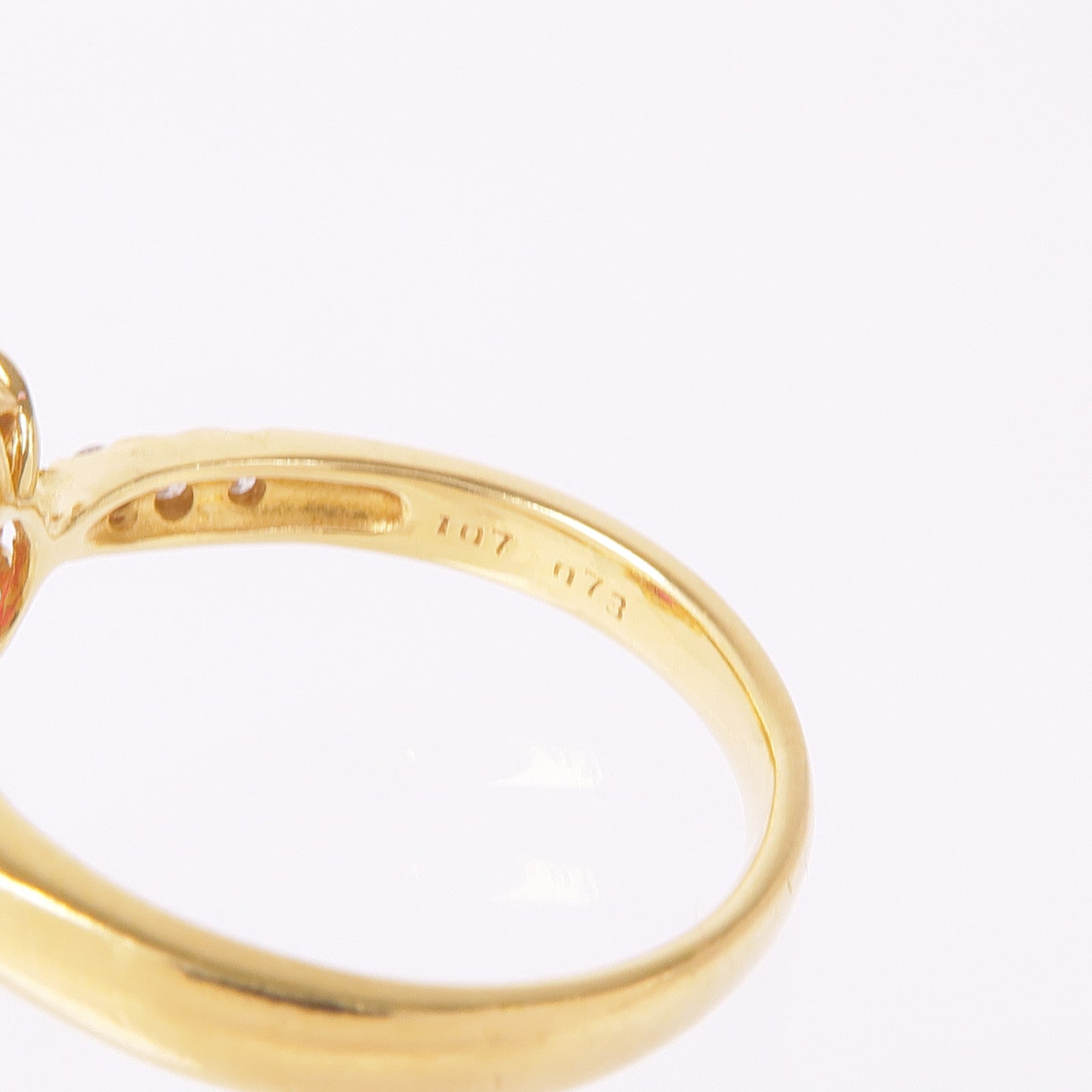 JEWELRY 18K黃金Ruby Diamond Ring紅寶石/鑽石戒指US#6.25