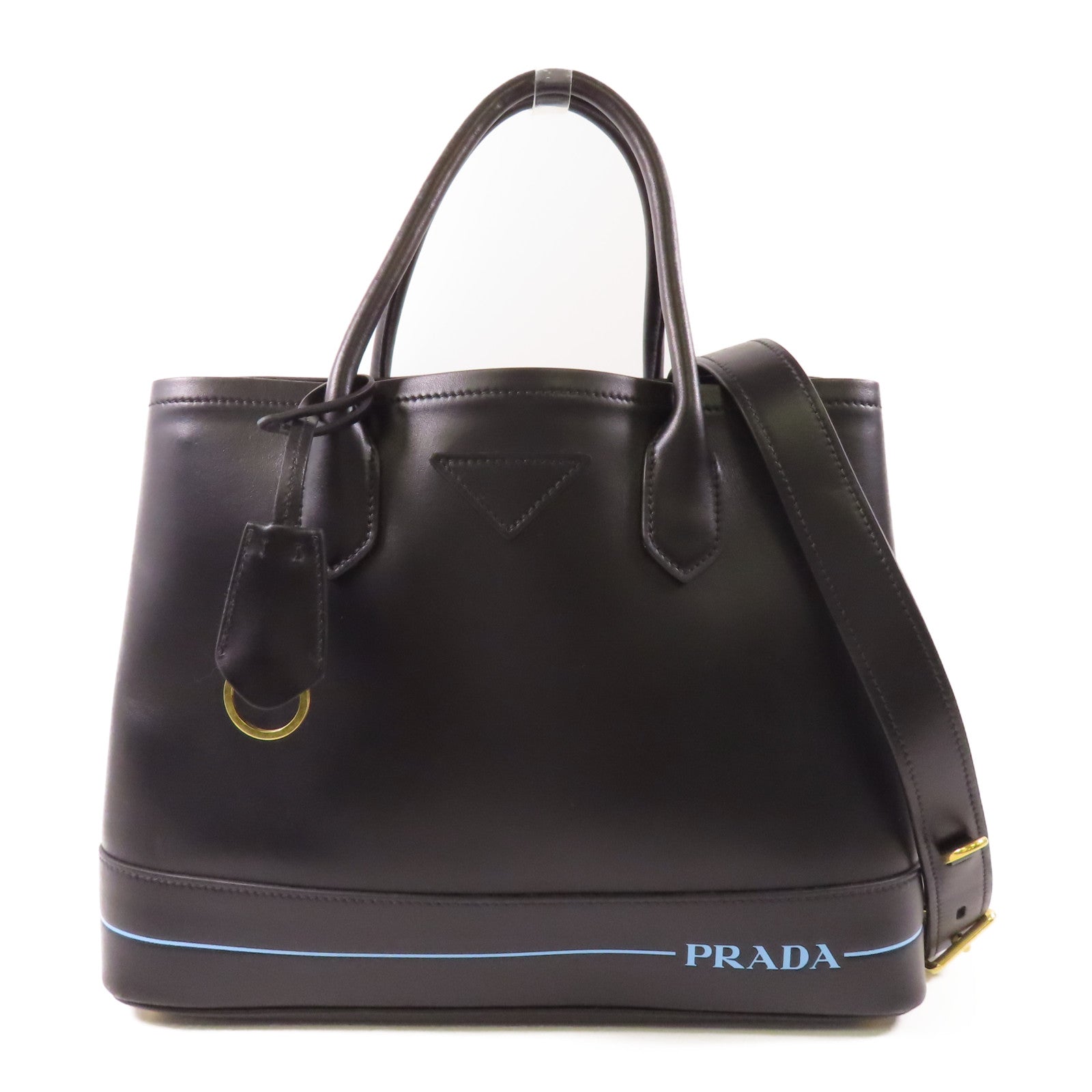 PRADA 牛皮皮革2 Way Bag金扣手挽肩背兩用袋