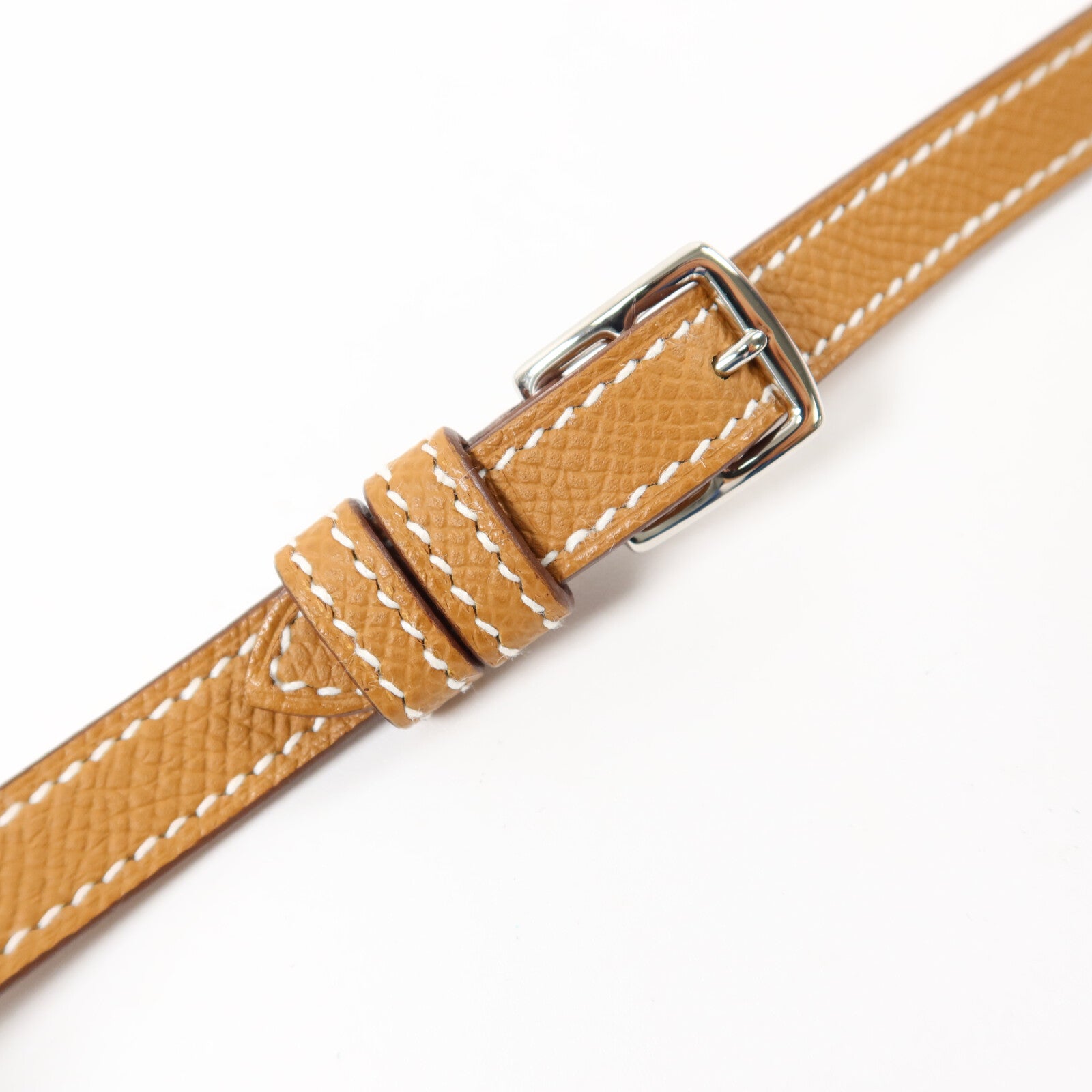 HERMES Swift皮革Hermesnap肩背袋Gold
