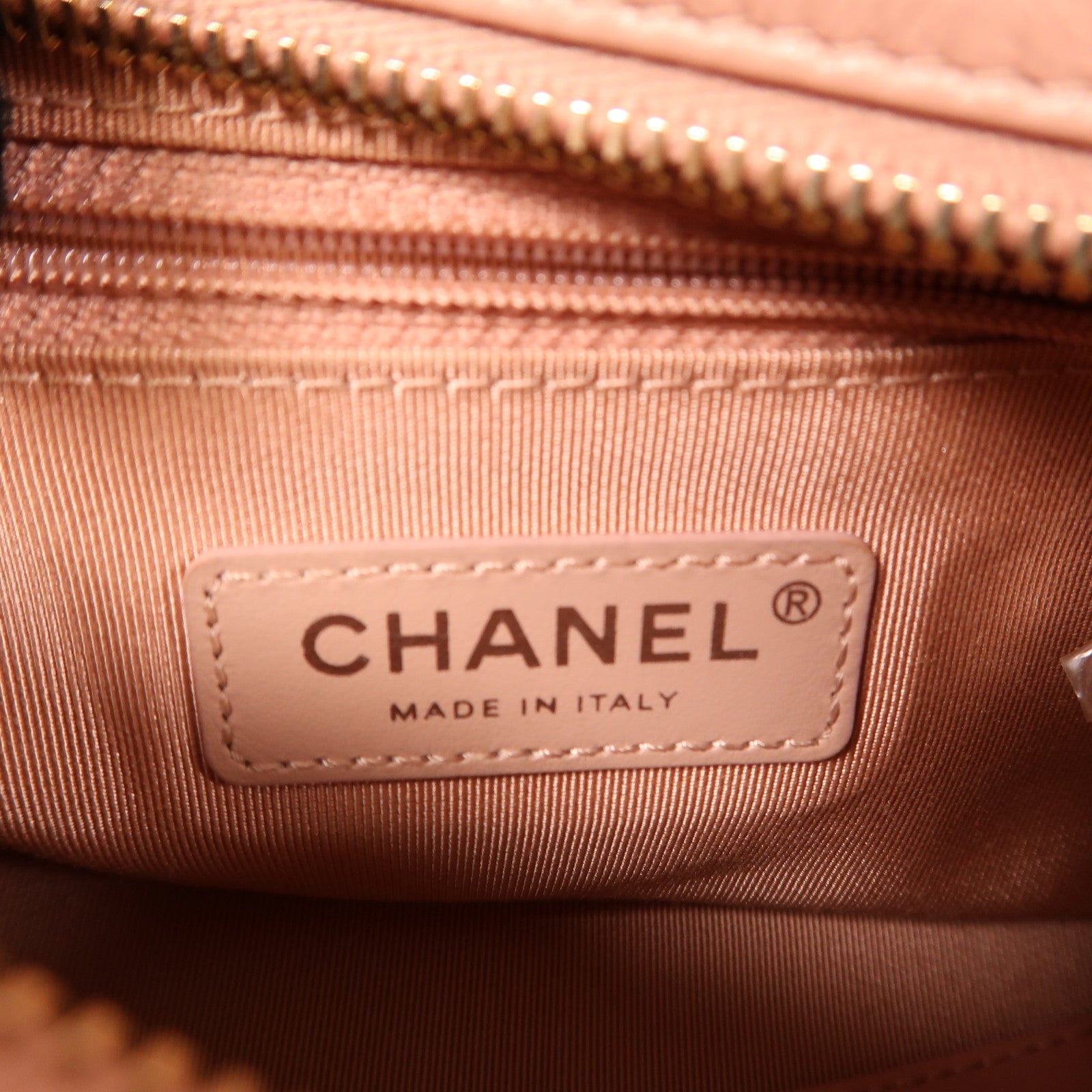 CHANEL CC Gabrielle Small Chain Shoulder Bag Handbag Calfskin Leather Pink