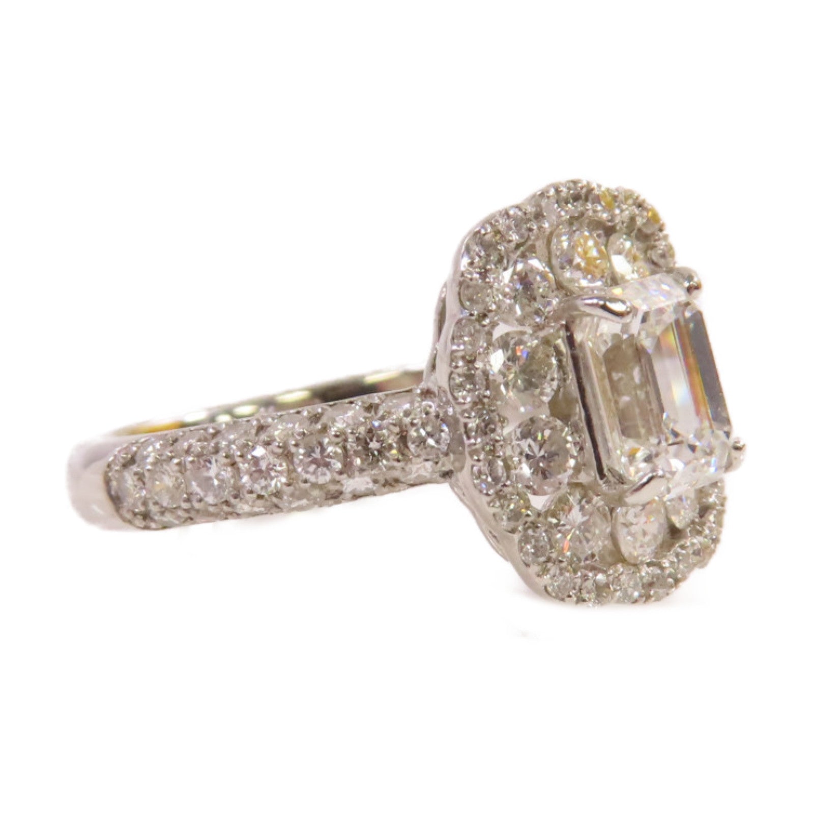 JEWELRY PT900鉑金/1.020ct鑽石/1.14ct鑽石Diamond Ring戒指US#5.5