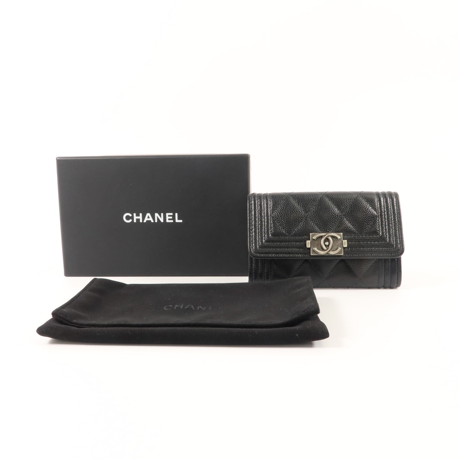 CHANEL 牛皮皮革Boy Card Case卡片套