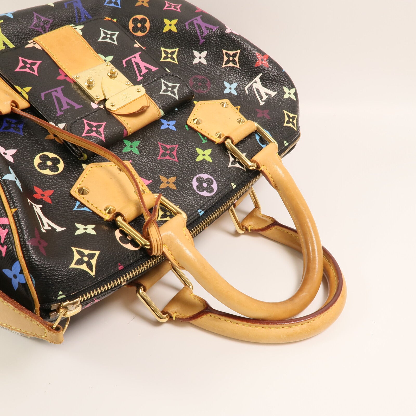LOUIS VUITTON Monogram Multicolore Speedy 30金扣手挽袋