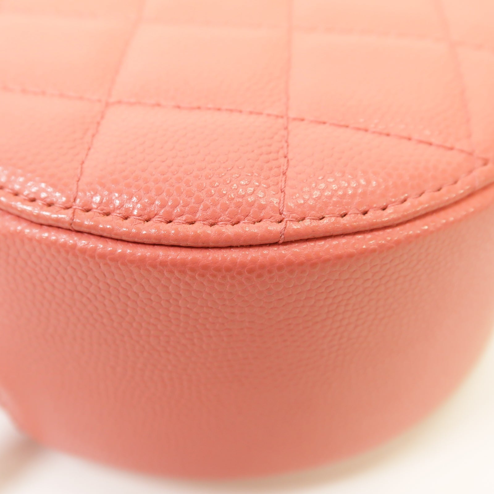 CHANEL 【激減優惠】菱格Caviar皮革Chain Shoulder Bag金扣鏈帶肩背袋粉紅色
