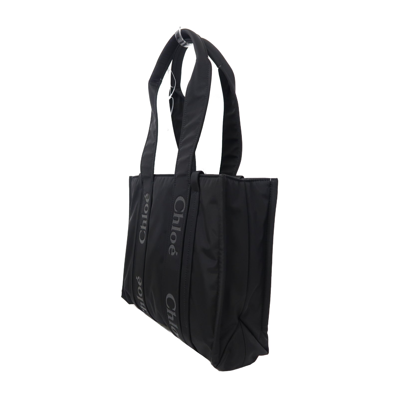 Chloe 尼龍Woody Tote Bag Medium手挽袋黑色