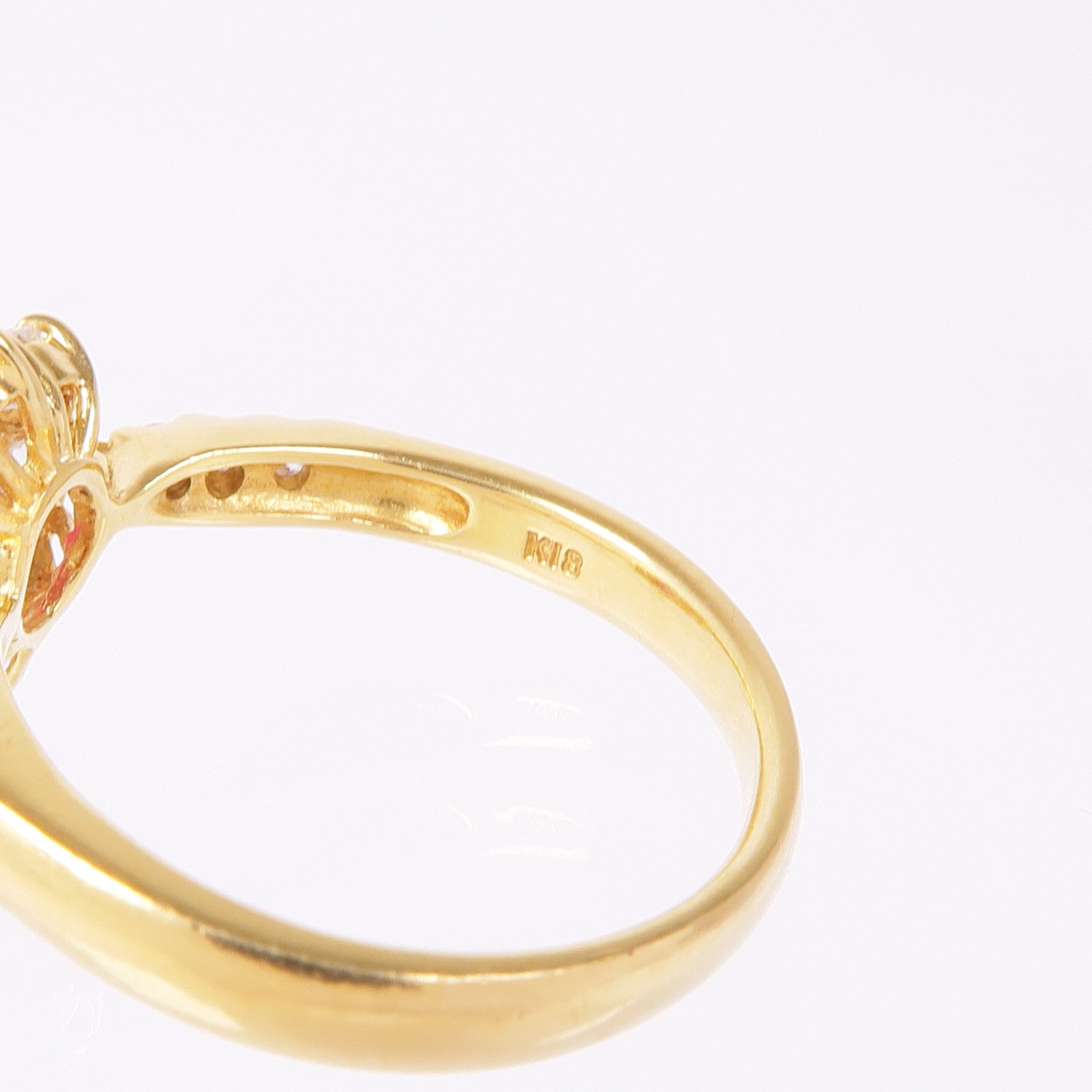 JEWELRY 18K黃金Ruby Diamond Ring紅寶石/鑽石戒指US#6.25