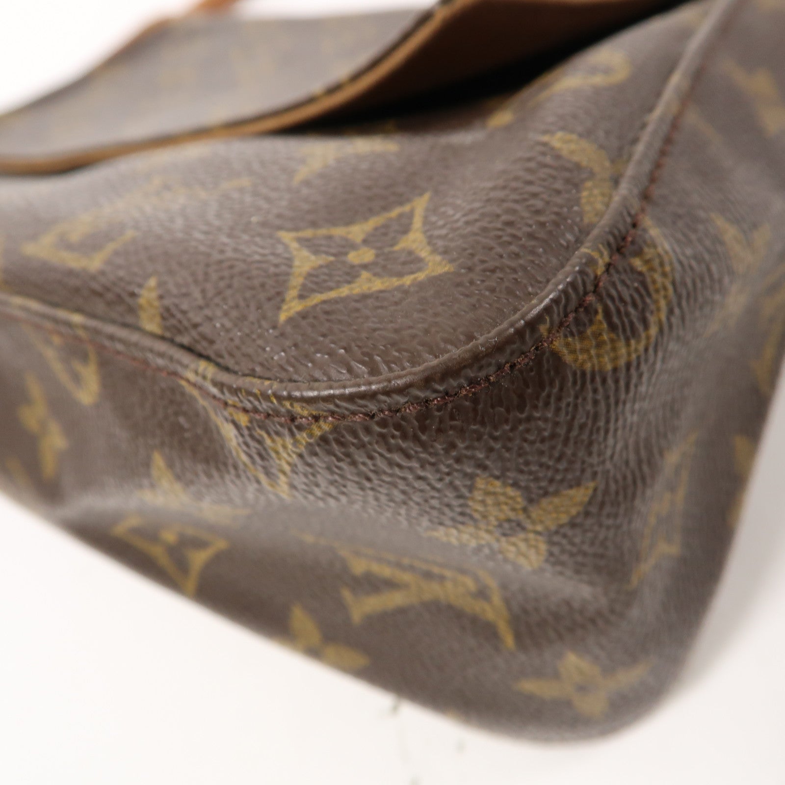 LOUIS VUITTON Monogram Mini Looping金扣肩背袋啡色