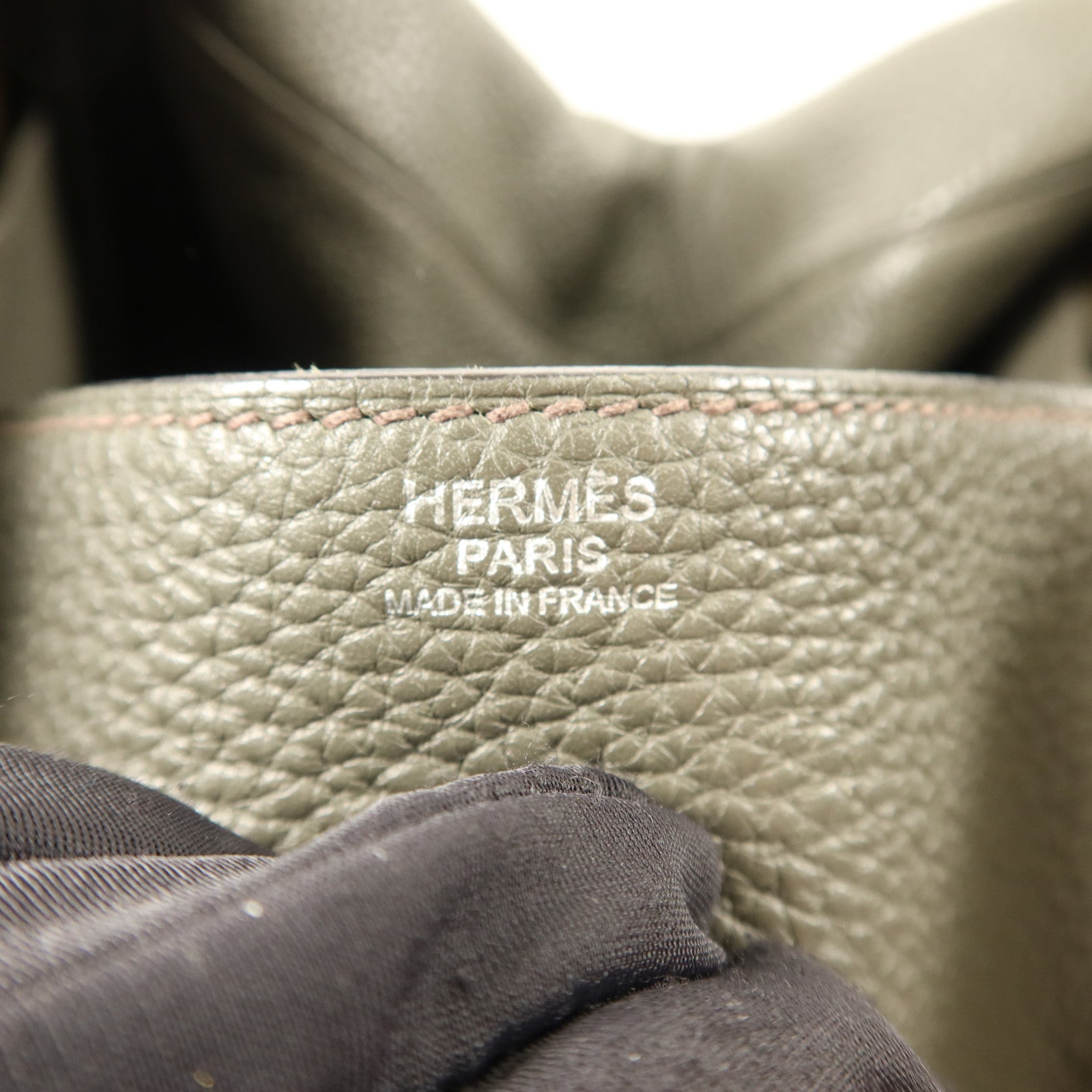 HERMES Clemence皮革Lindy 34銀扣手挽肩背兩用袋
