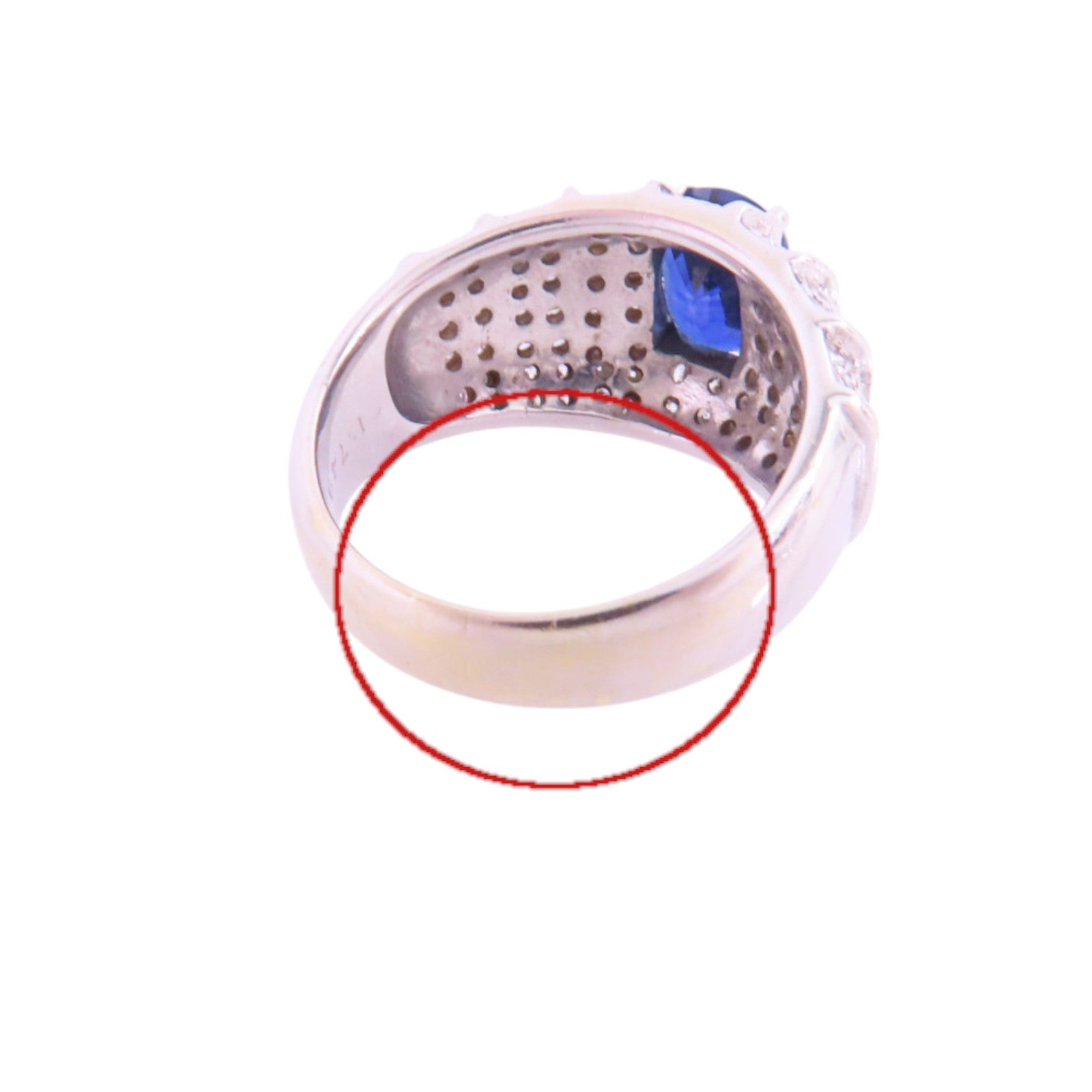 JEWELRY 【激減優惠】18K白金/藍寶石/鑽石Sapphire Diamond Ring戒指US#6.5