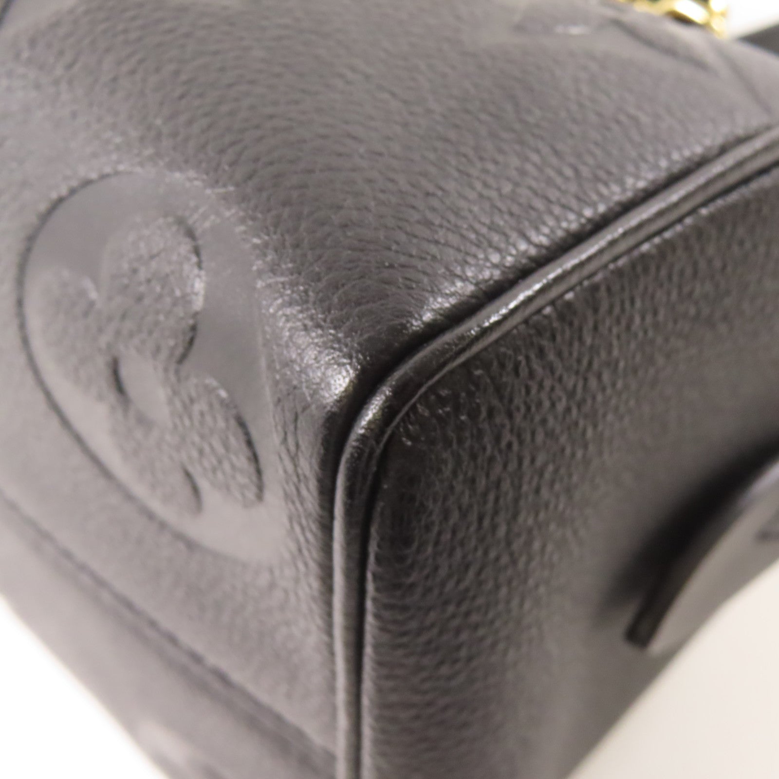 LOUIS VUITTON Monogram Empreinte Speedy Bandouliere 20金扣手挽肩背兩用袋黑色