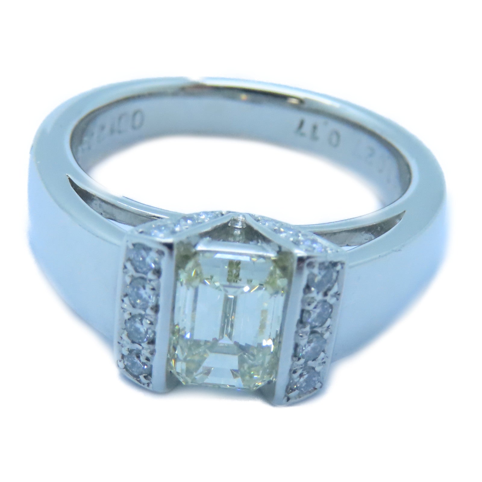 JEWELRY 【激減優惠】PT900鉑金Diamond Ring 1.027ct/0.17ct鑽石戒指US#5.5