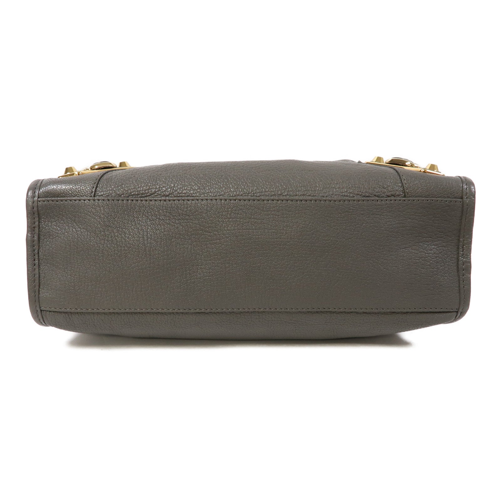 BALENCIAGA 牛皮皮革Classic City Bag金扣手挽肩背兩用袋灰色