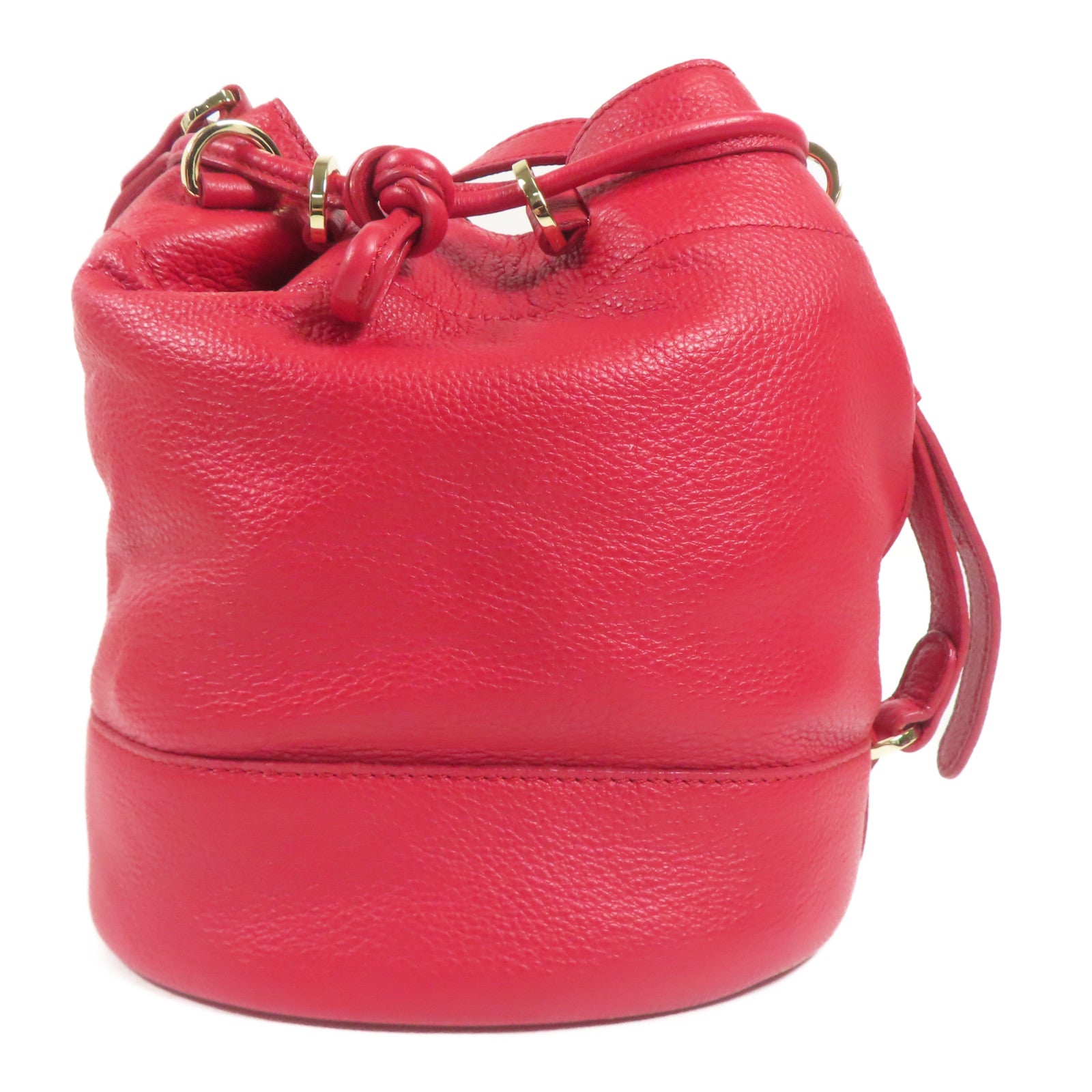 SEE BY CHLOE GHW Shoulder Bag Calfskin Leather Red