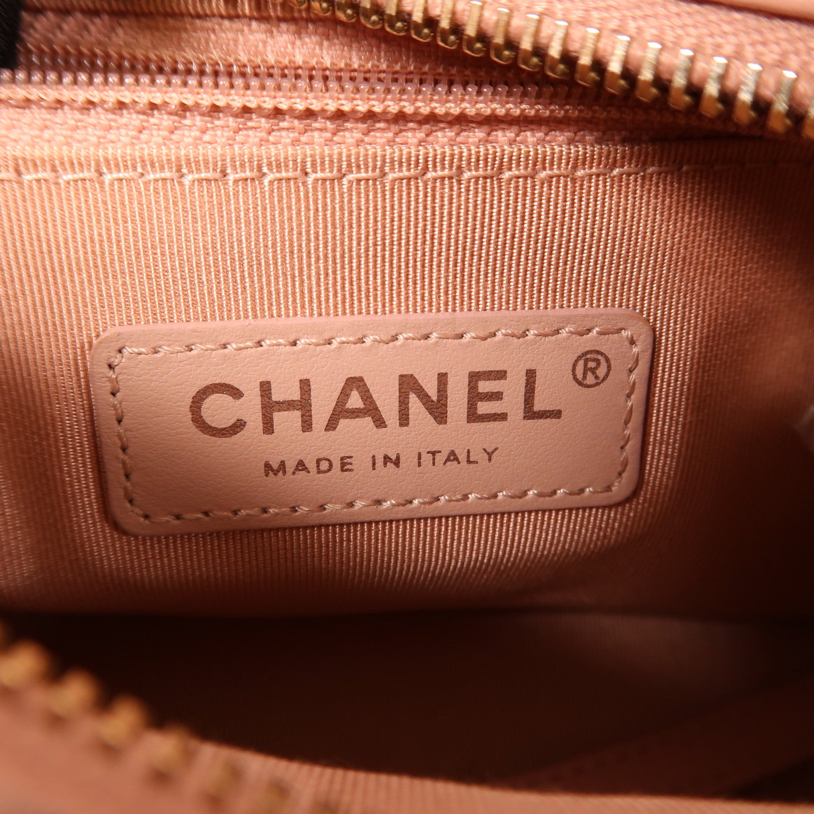 CHANEL CC Gabrielle Small Chain Shoulder Bag Handbag Calfskin Leather Pink
