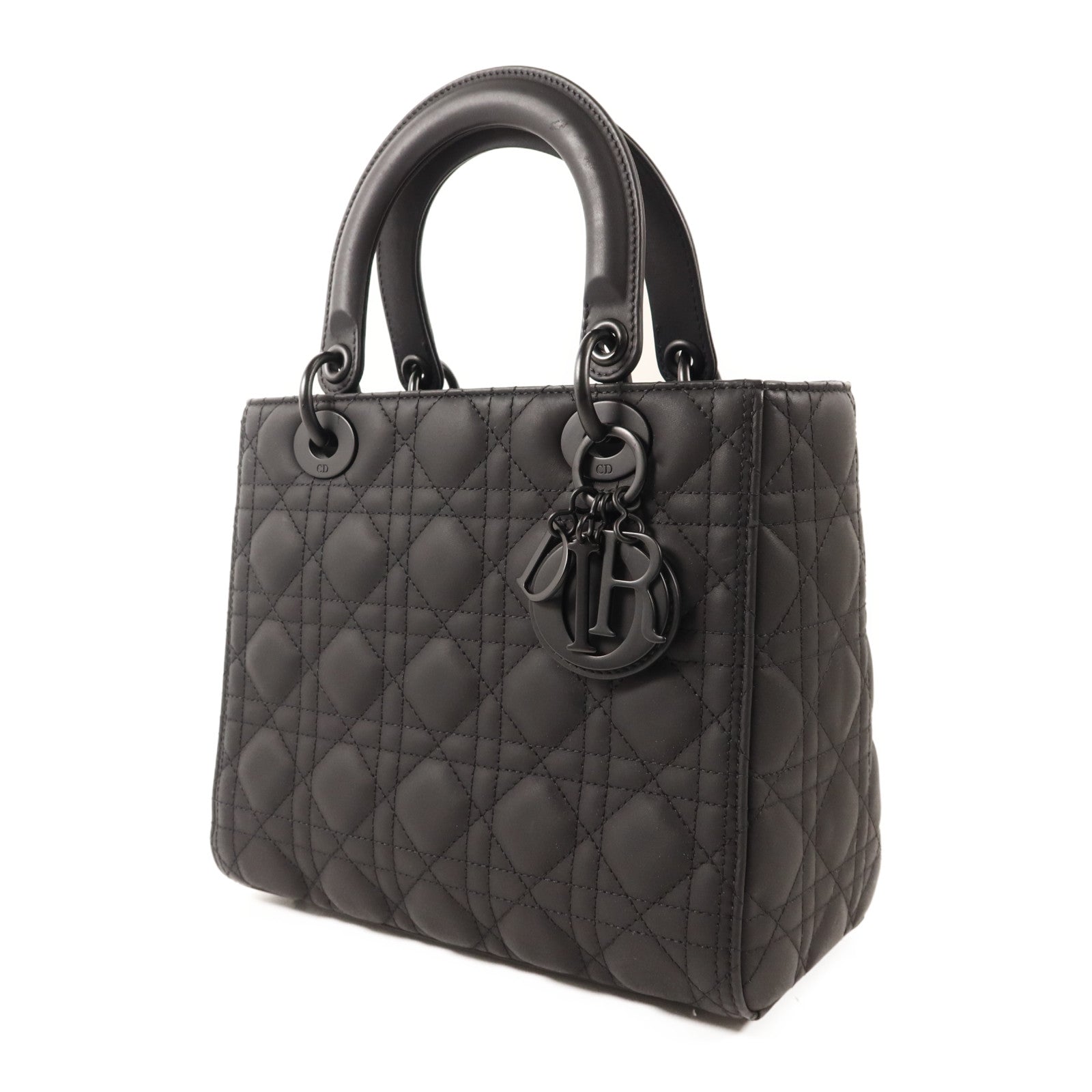 Dior 牛皮皮革Lady Dior Medium手挽肩背兩用袋