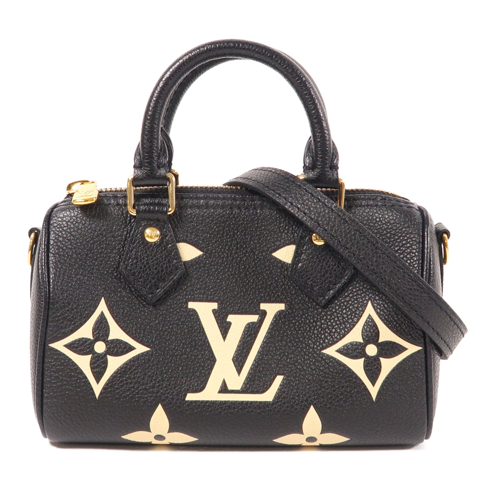 LOUIS VUITTON Monogram Empreinte Nano Speedy金扣手挽肩背兩用袋