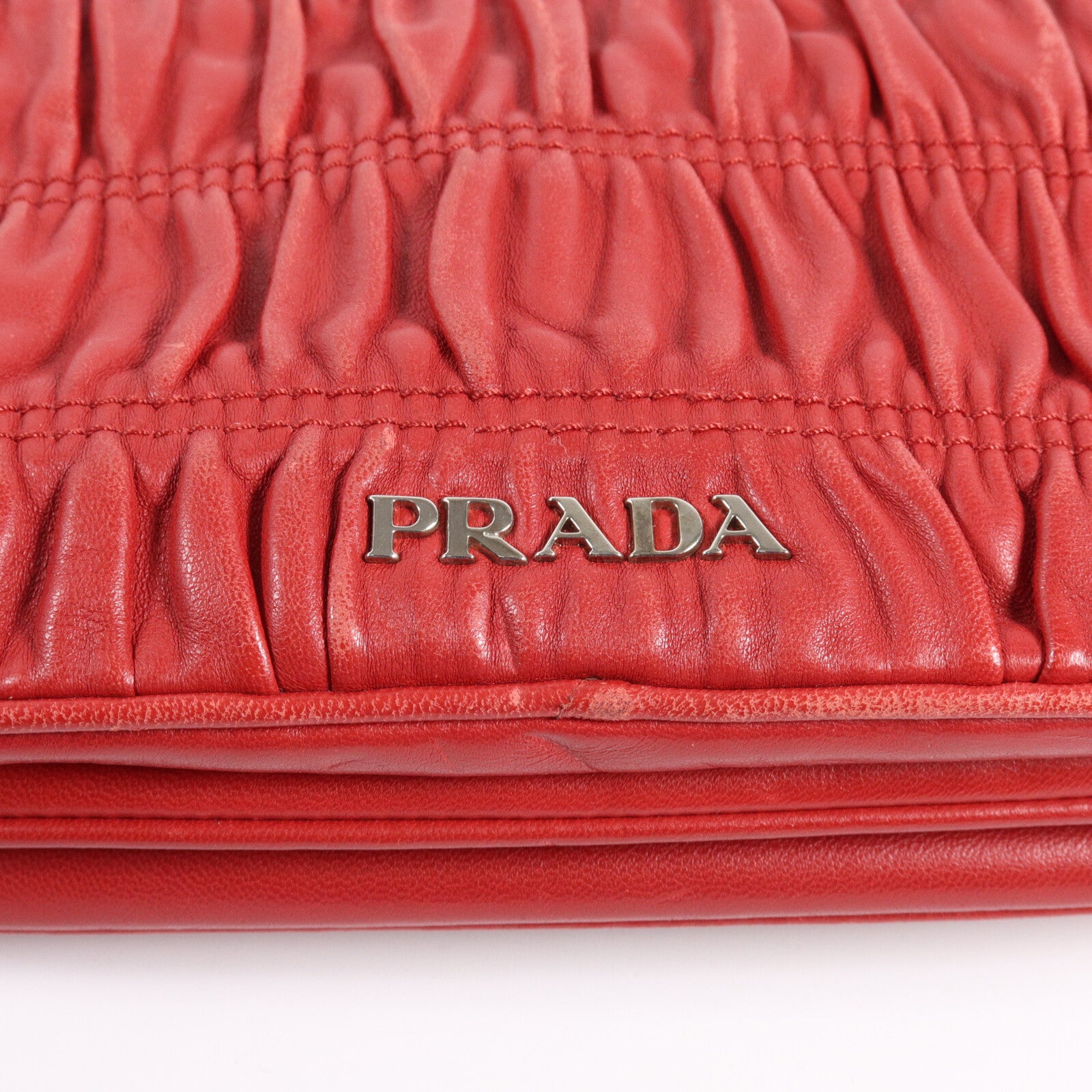 PRADA 羊皮皮革Chain Shoulder鏈帶手挽袋