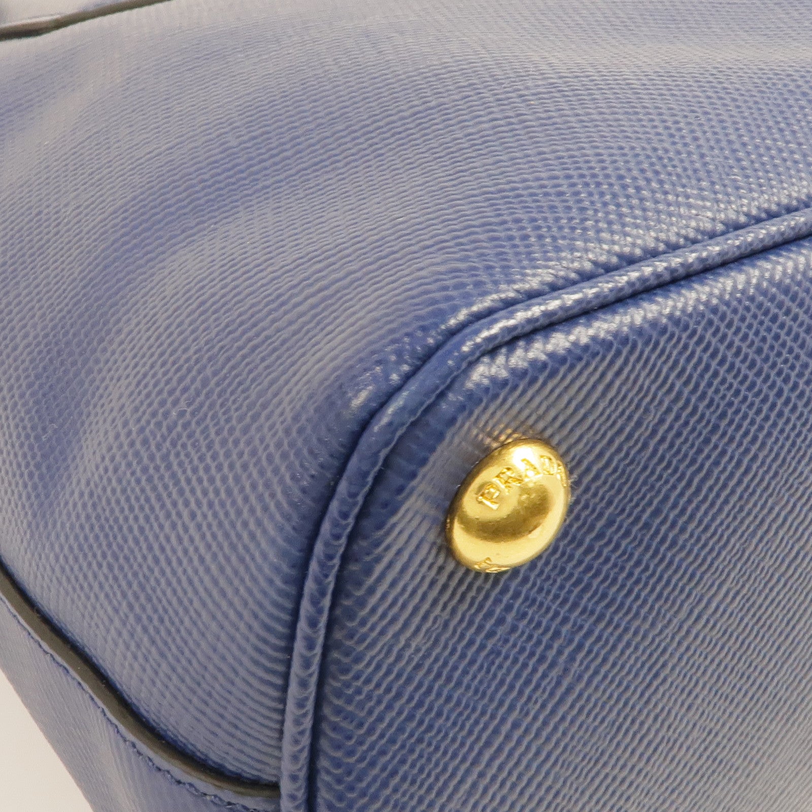 PRADA Saffiano皮革Lux Dome Bag金扣手挽肩背兩用袋