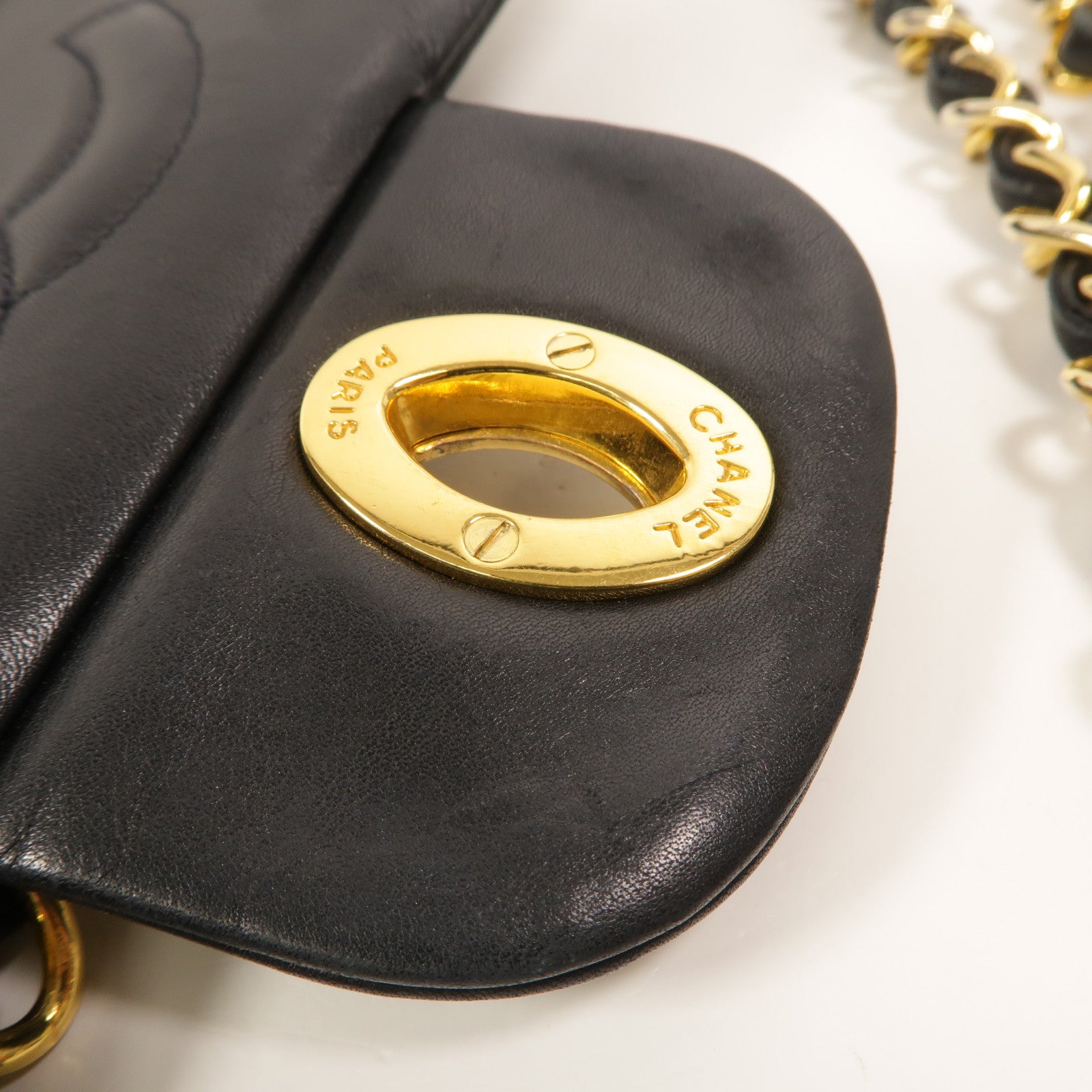 CHANEL 羊皮皮革Vintage Chain Shoulder手挽肩背兩用袋