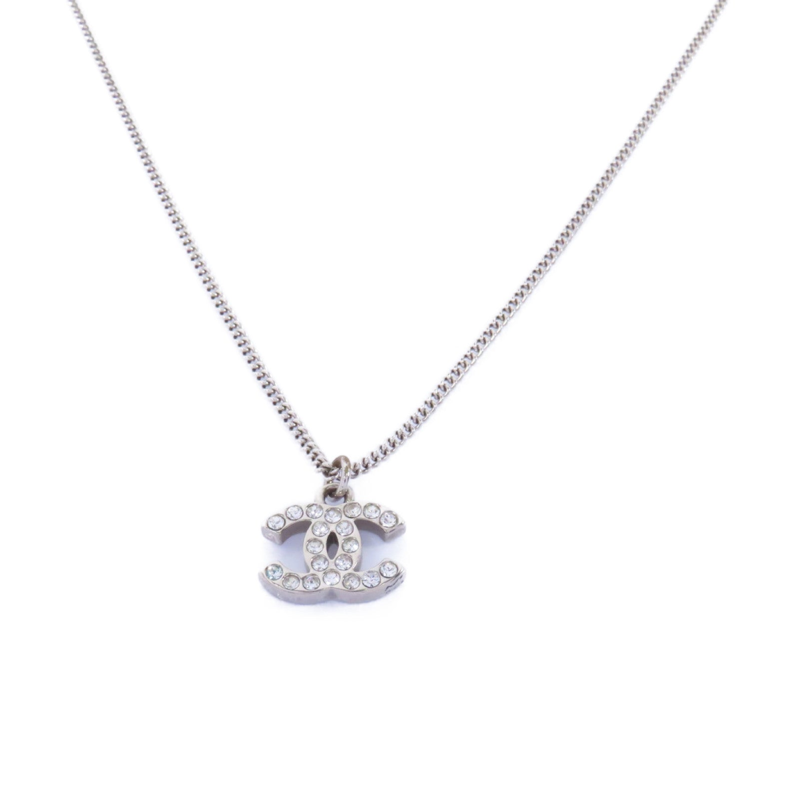 CHANEL 金屬Necklace項鍊銀色